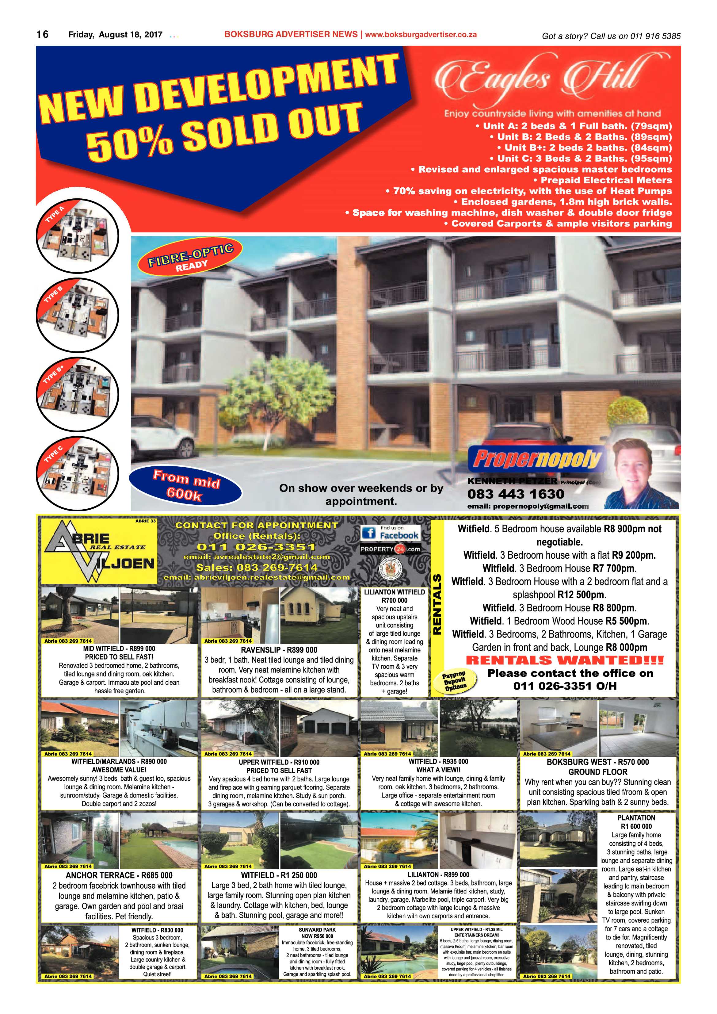 Boksburg Advertiser 15 August 2017 page 16
