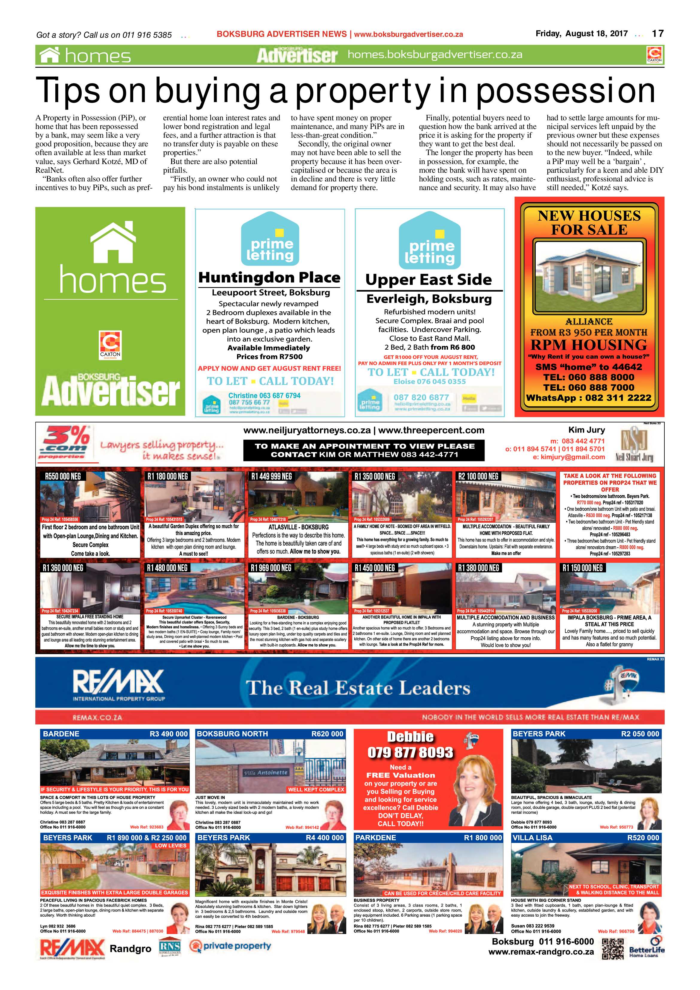 Boksburg Advertiser 15 August 2017 page 17
