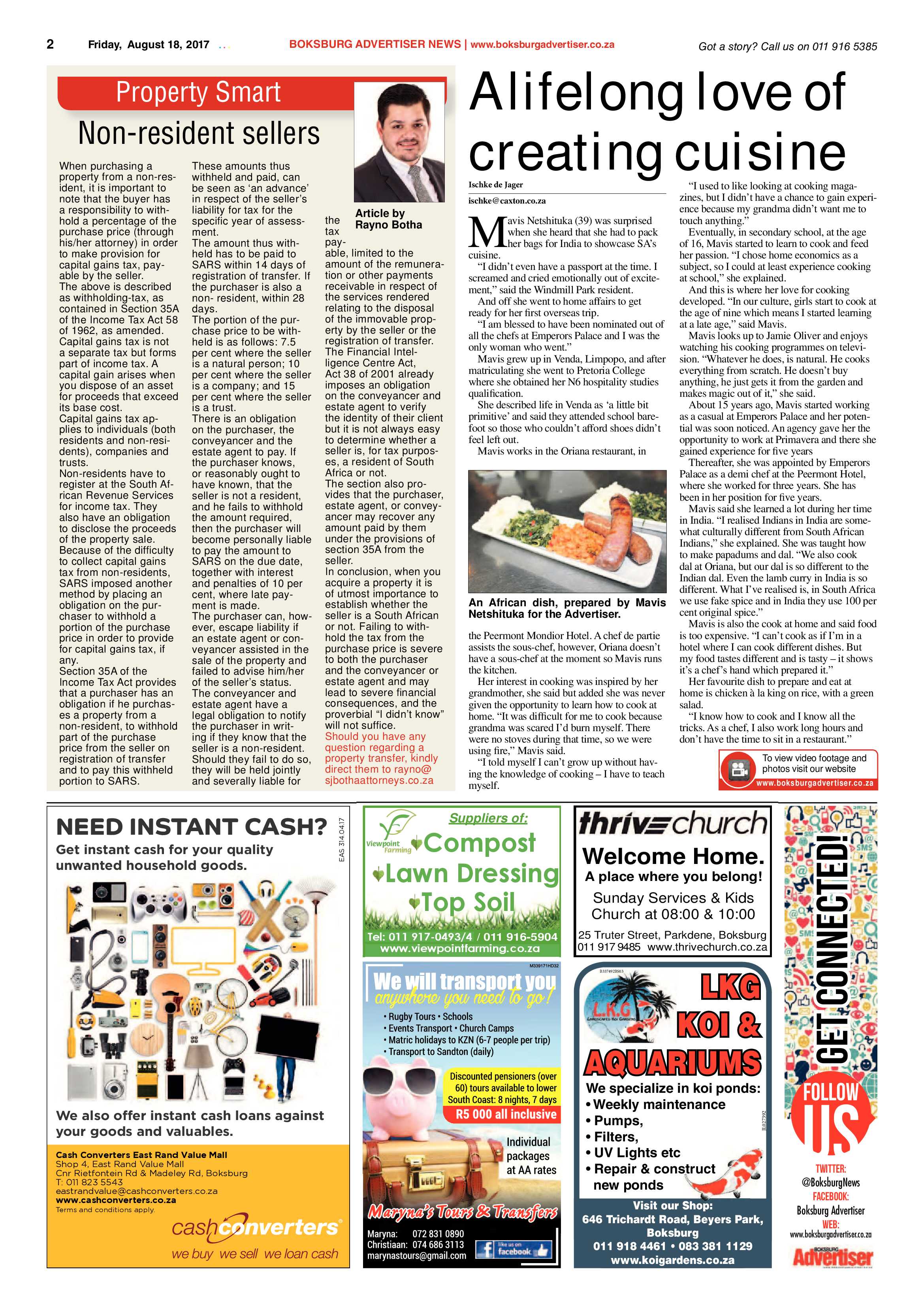 Boksburg Advertiser 15 August 2017 page 2