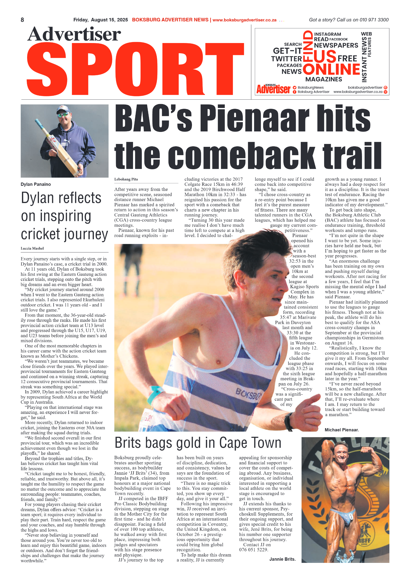 Boksburg Advertiser 15 August 2025 page 10