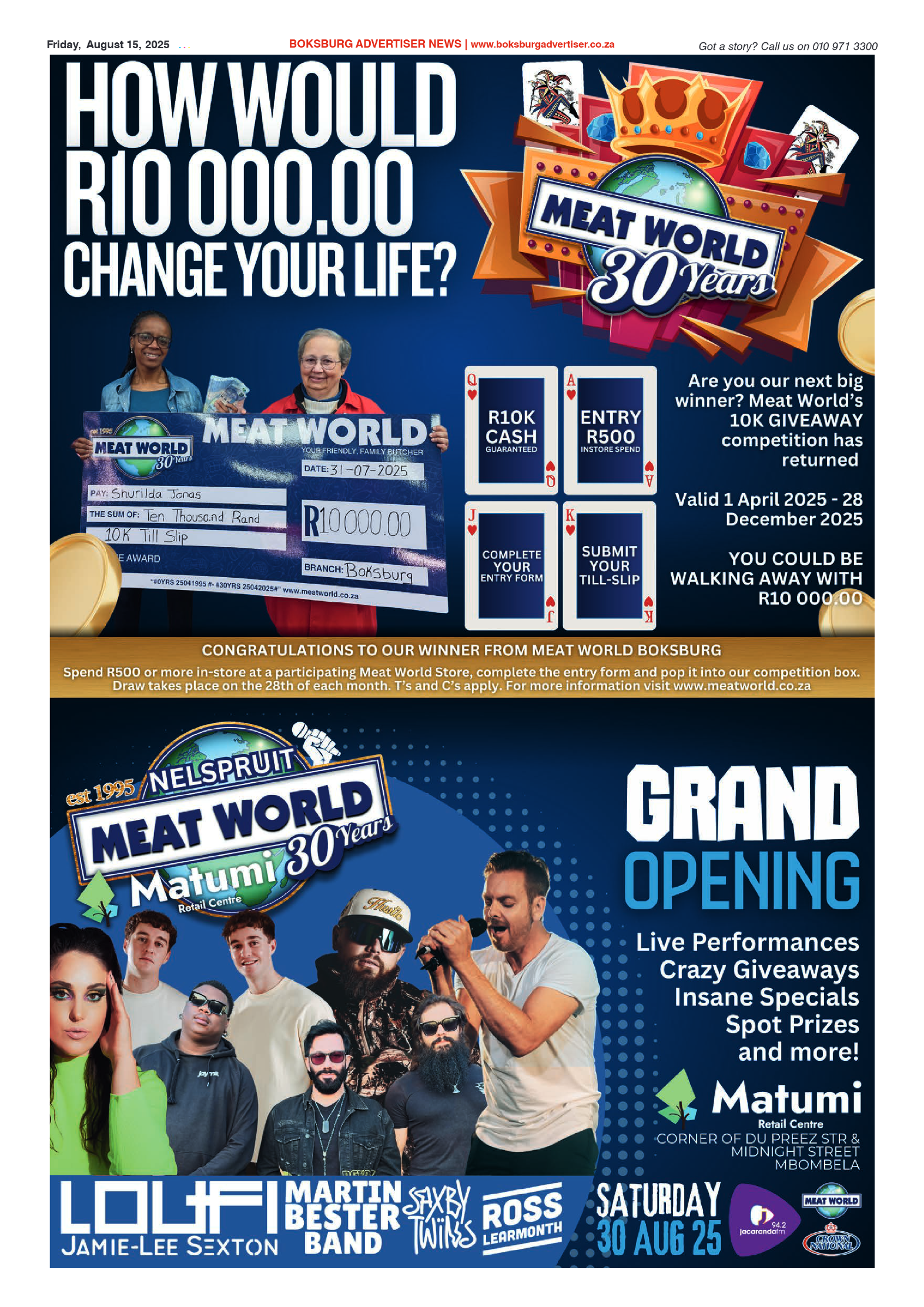 Boksburg Advertiser 15 August 2025 page 12