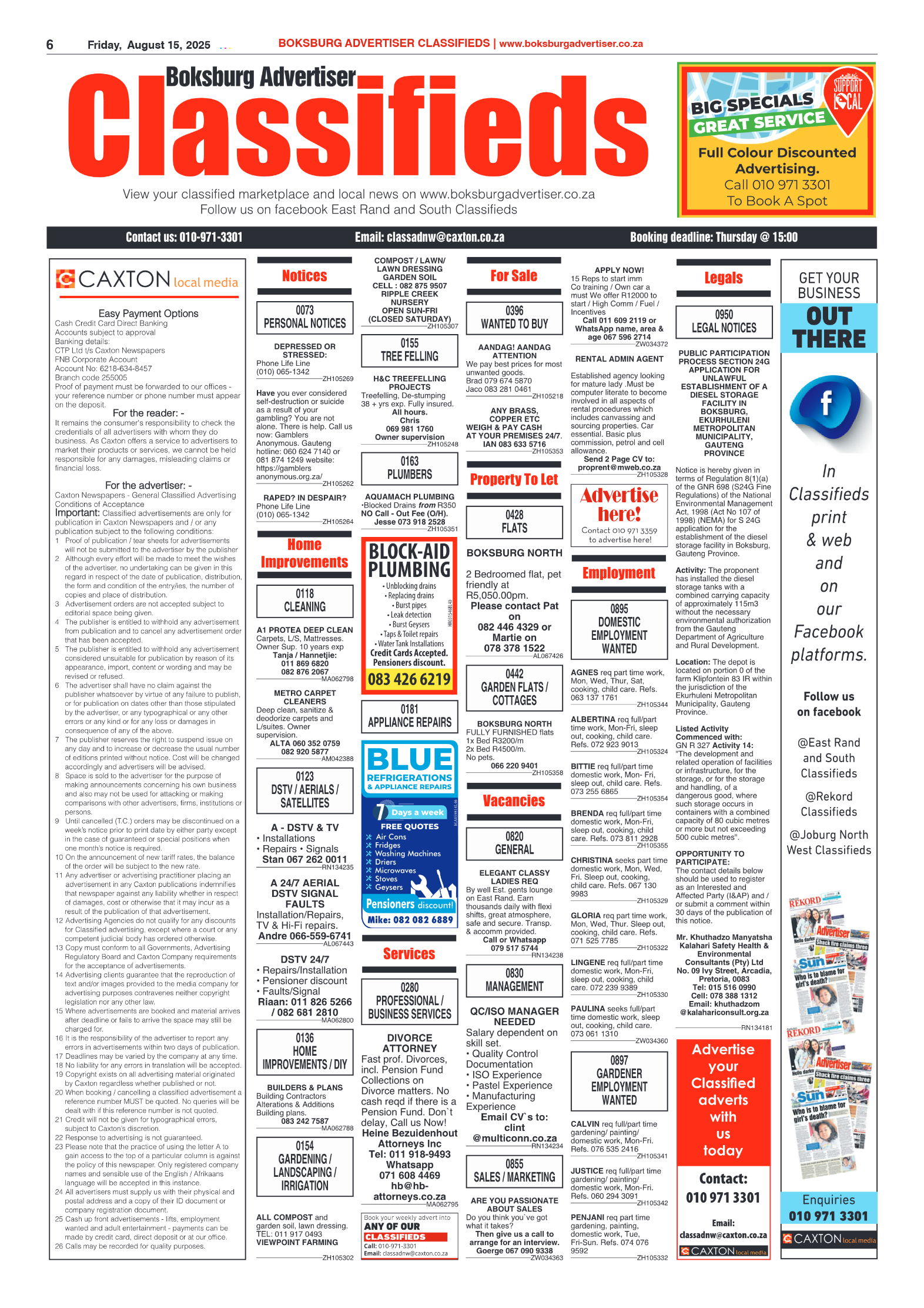 Boksburg Advertiser 15 August 2025 page 8