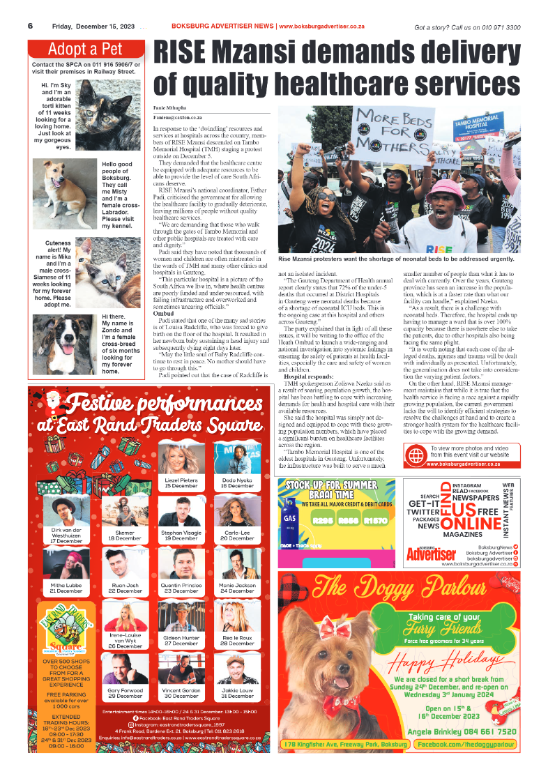 Boksburg Advertiser 15 December 2023 page 6