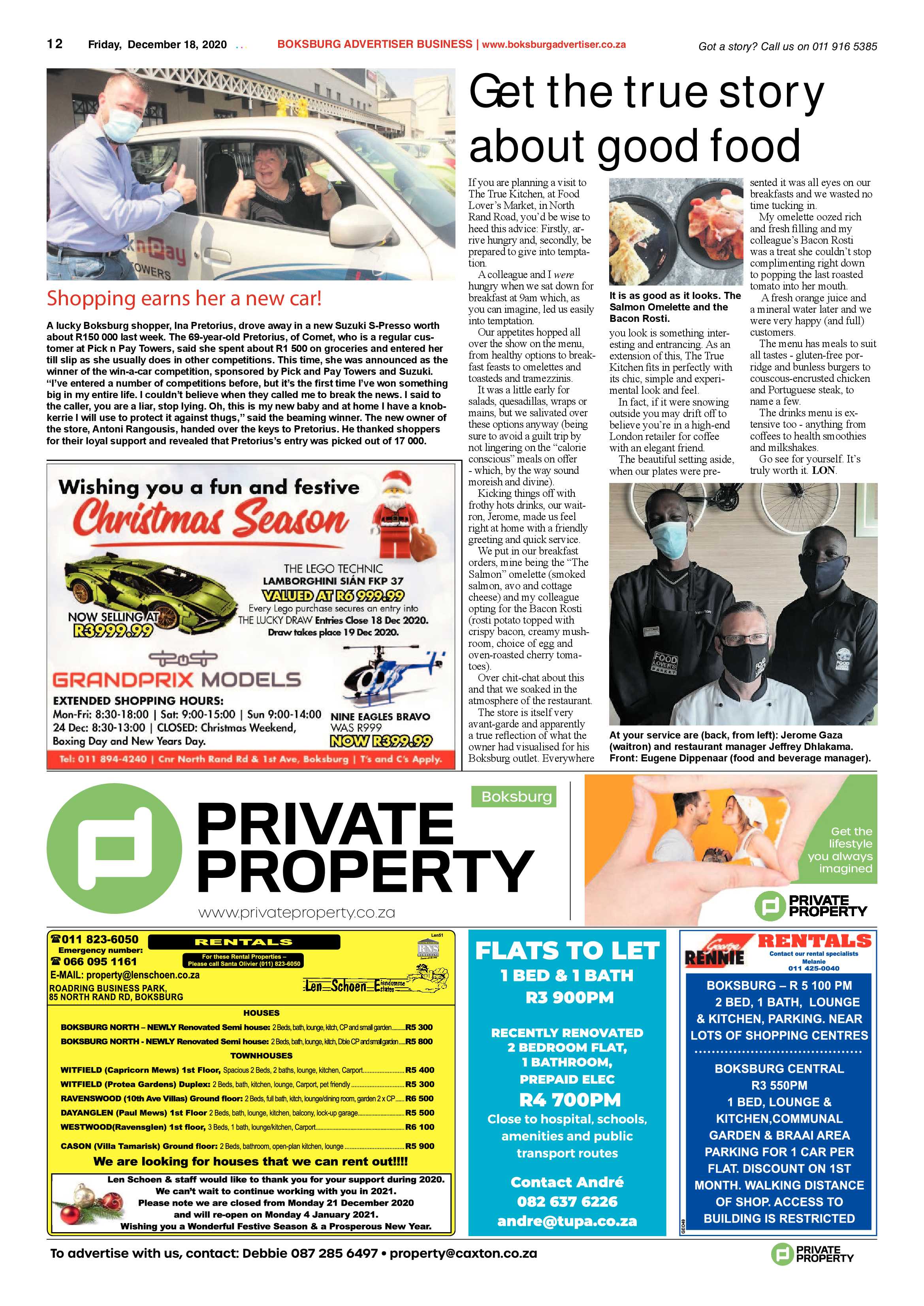 Boksburg Advertiser 15 December  2020 page 12