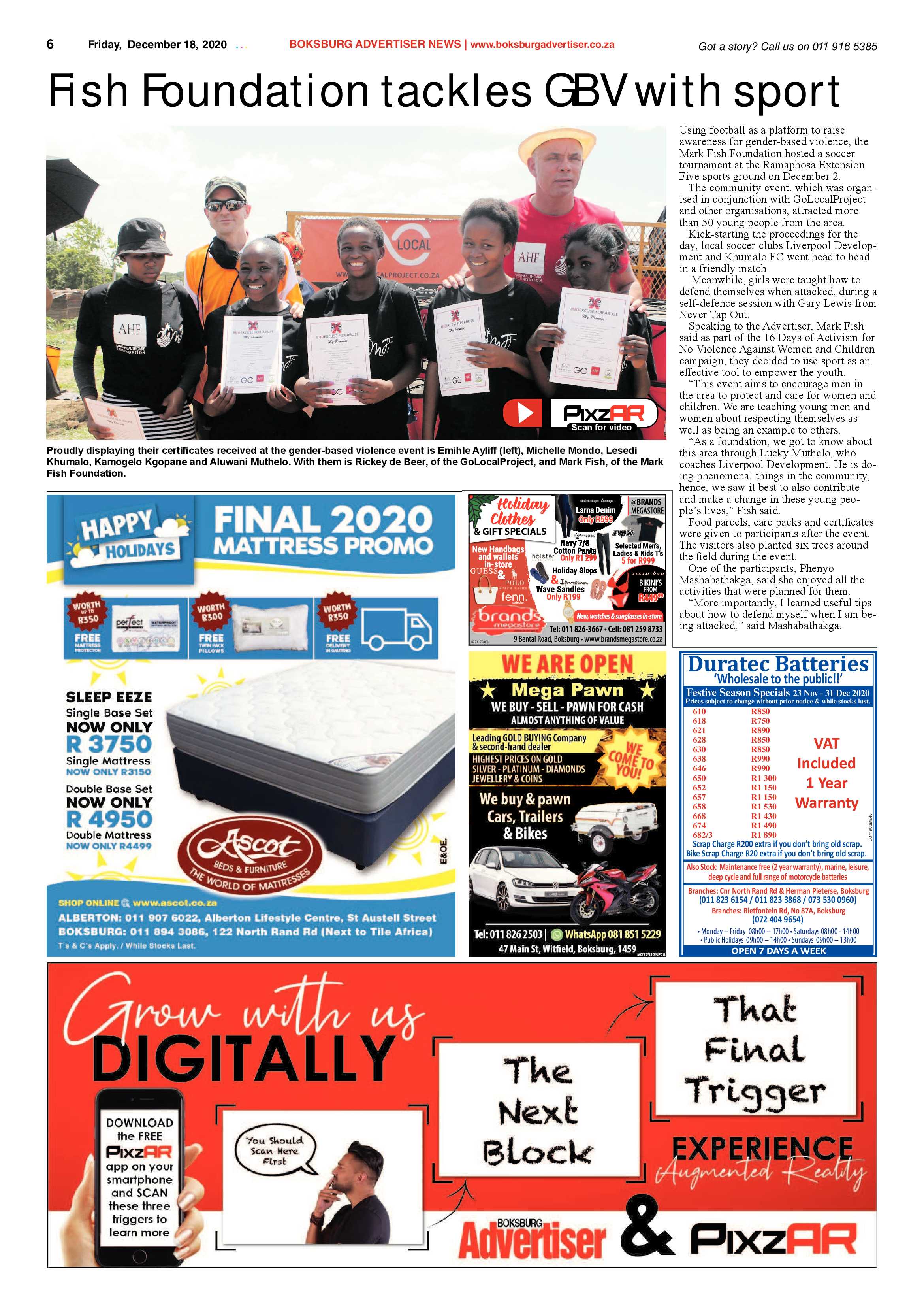 Boksburg Advertiser 15 December  2020 page 6