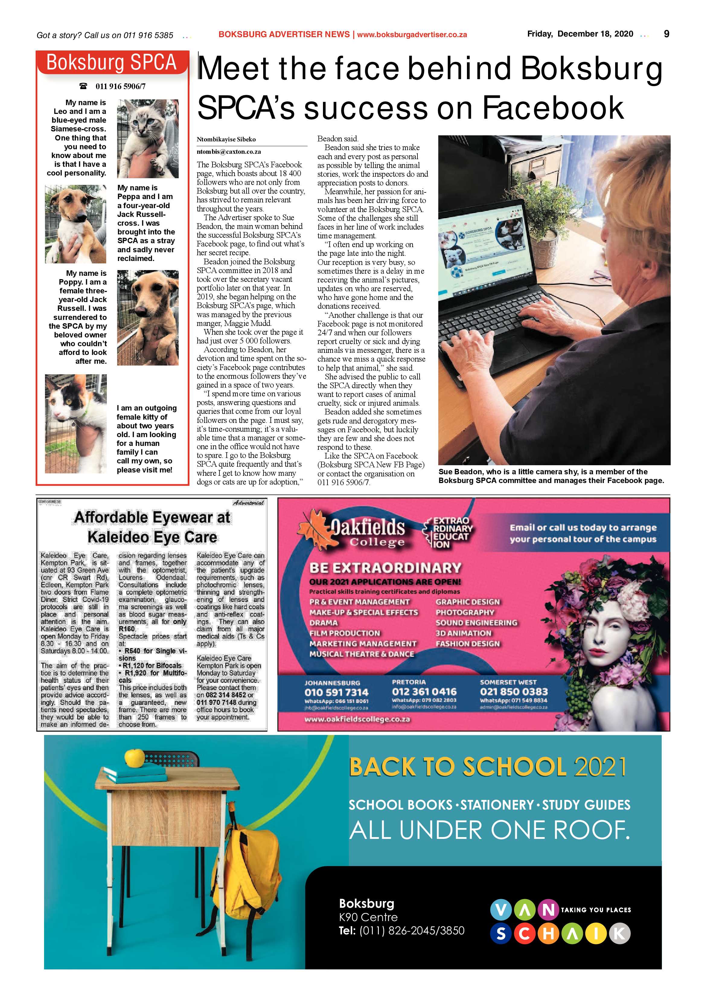 Boksburg Advertiser 15 December  2020 page 9
