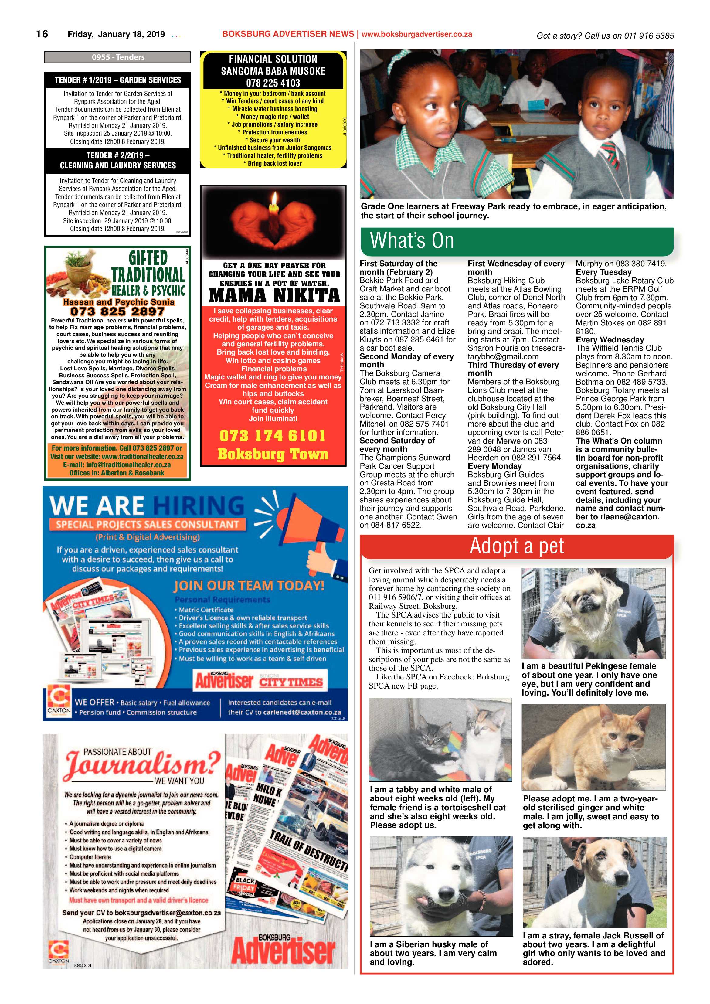 Boksburg Advertiser 15 January 2019 page 16