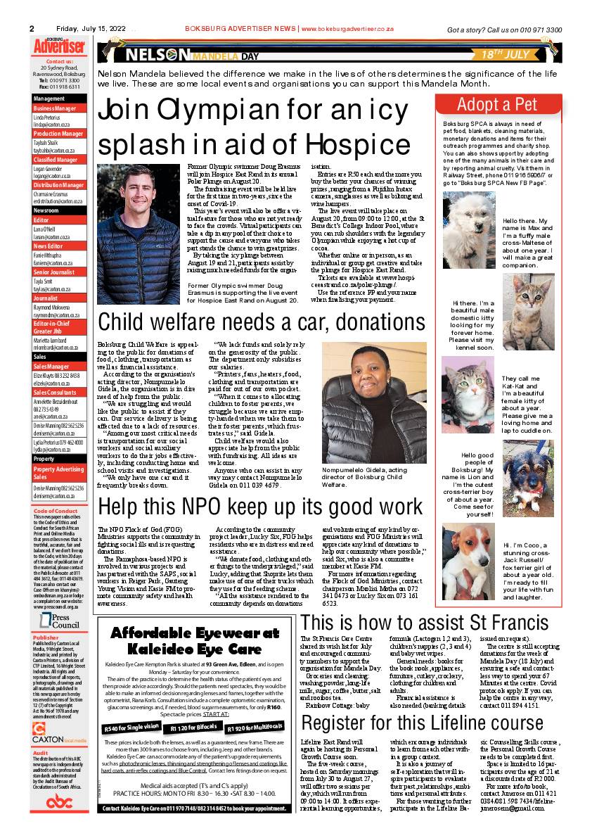 Boksburg Advertiser 15 July 2022 page 2