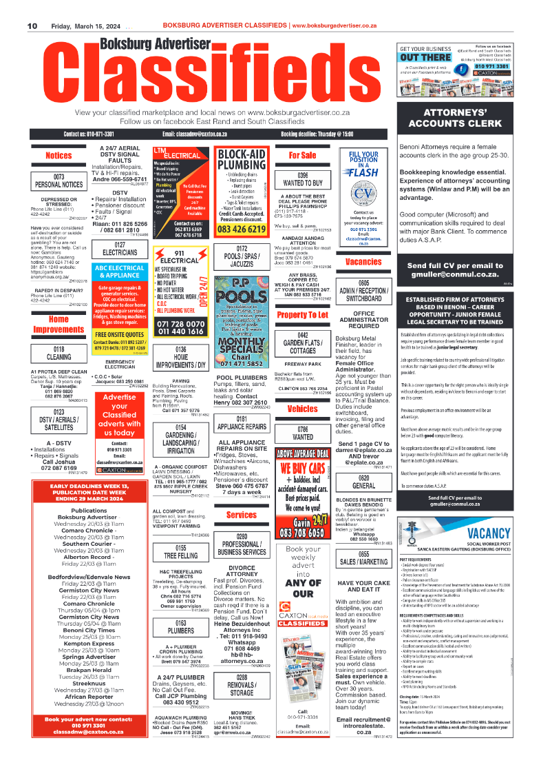 Boksburg Advertiser 15 March 2024 page 10
