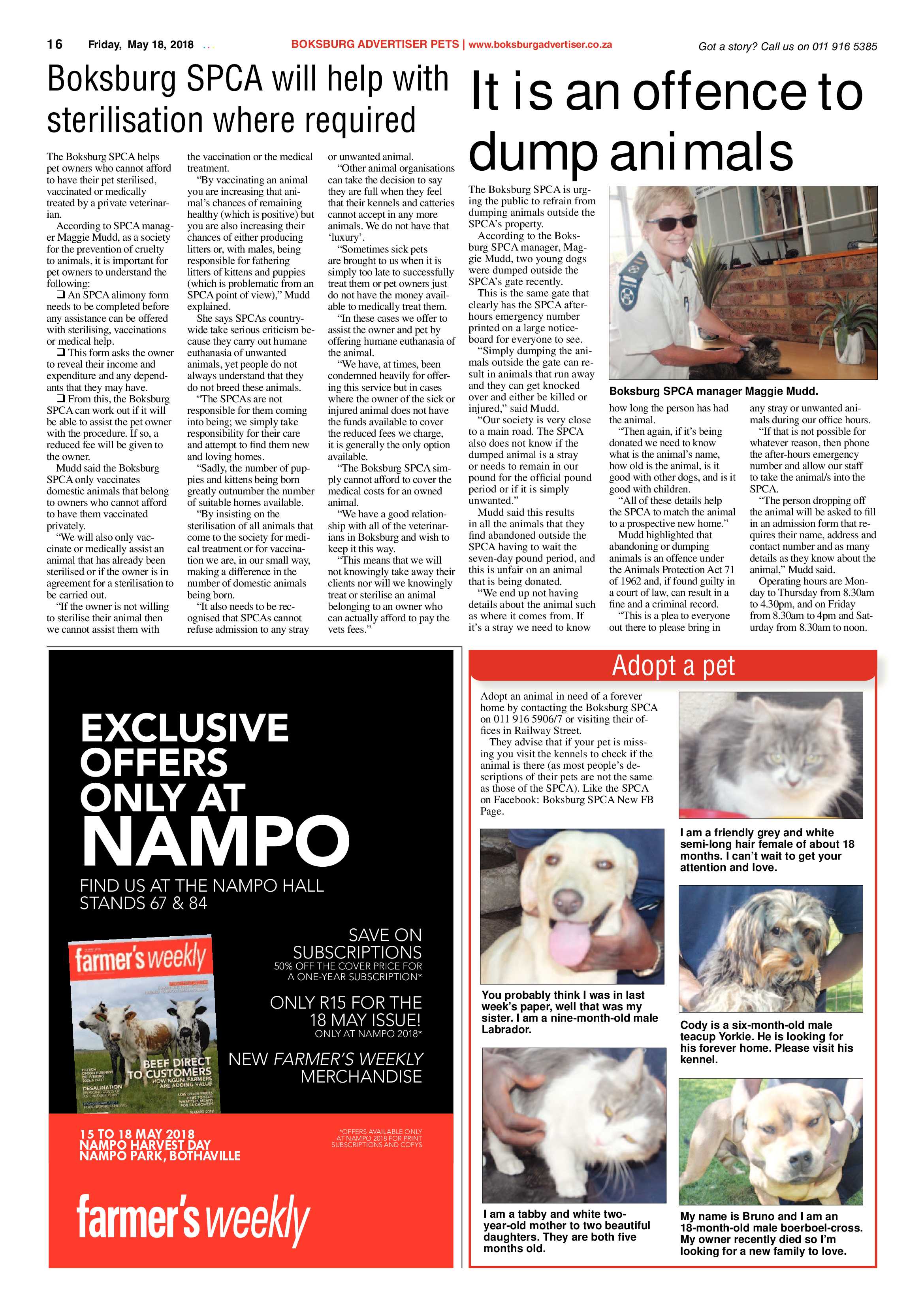 Boksburg Advertiser 15 May 2018 page 16