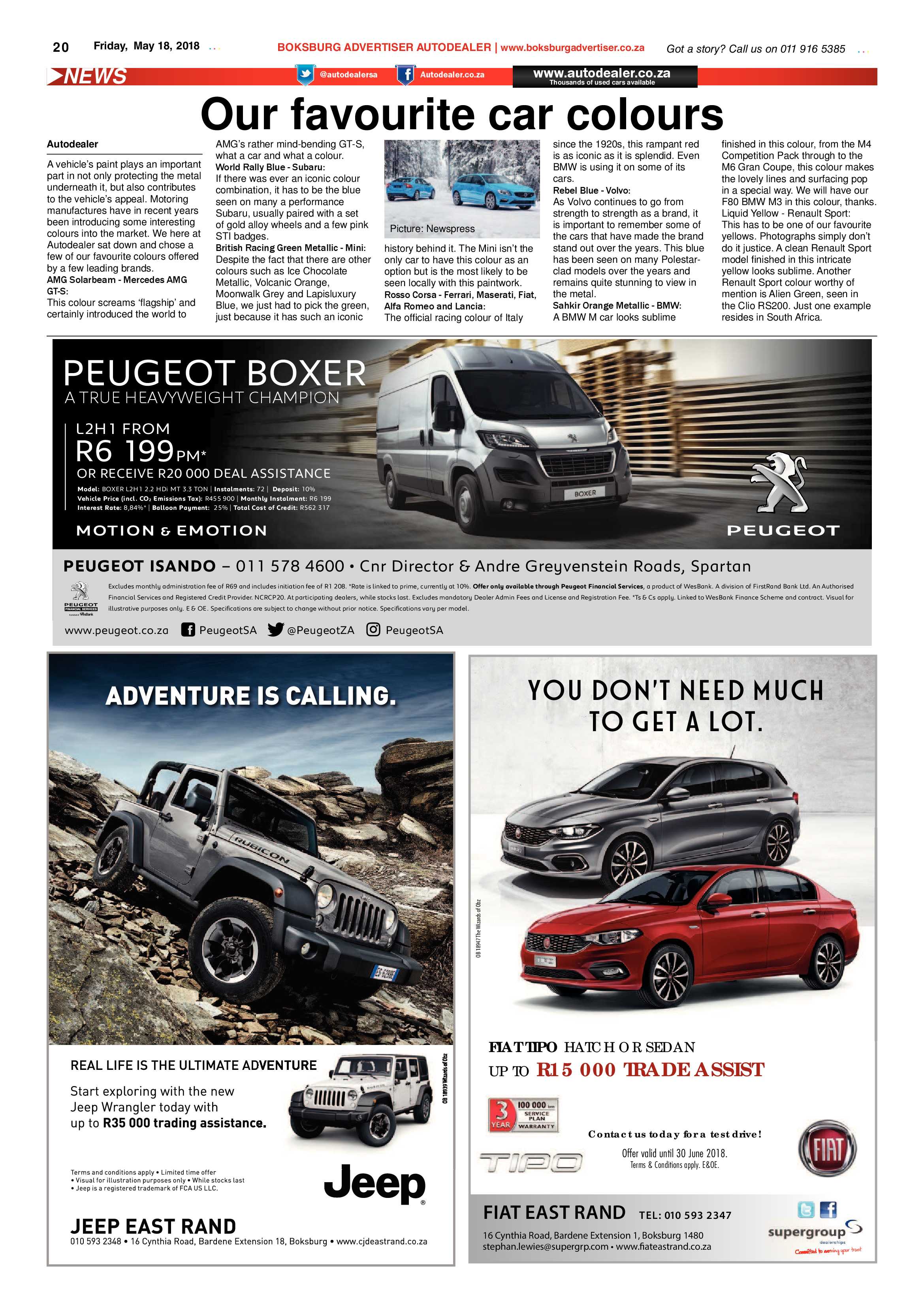 Boksburg Advertiser 15 May 2018 page 20