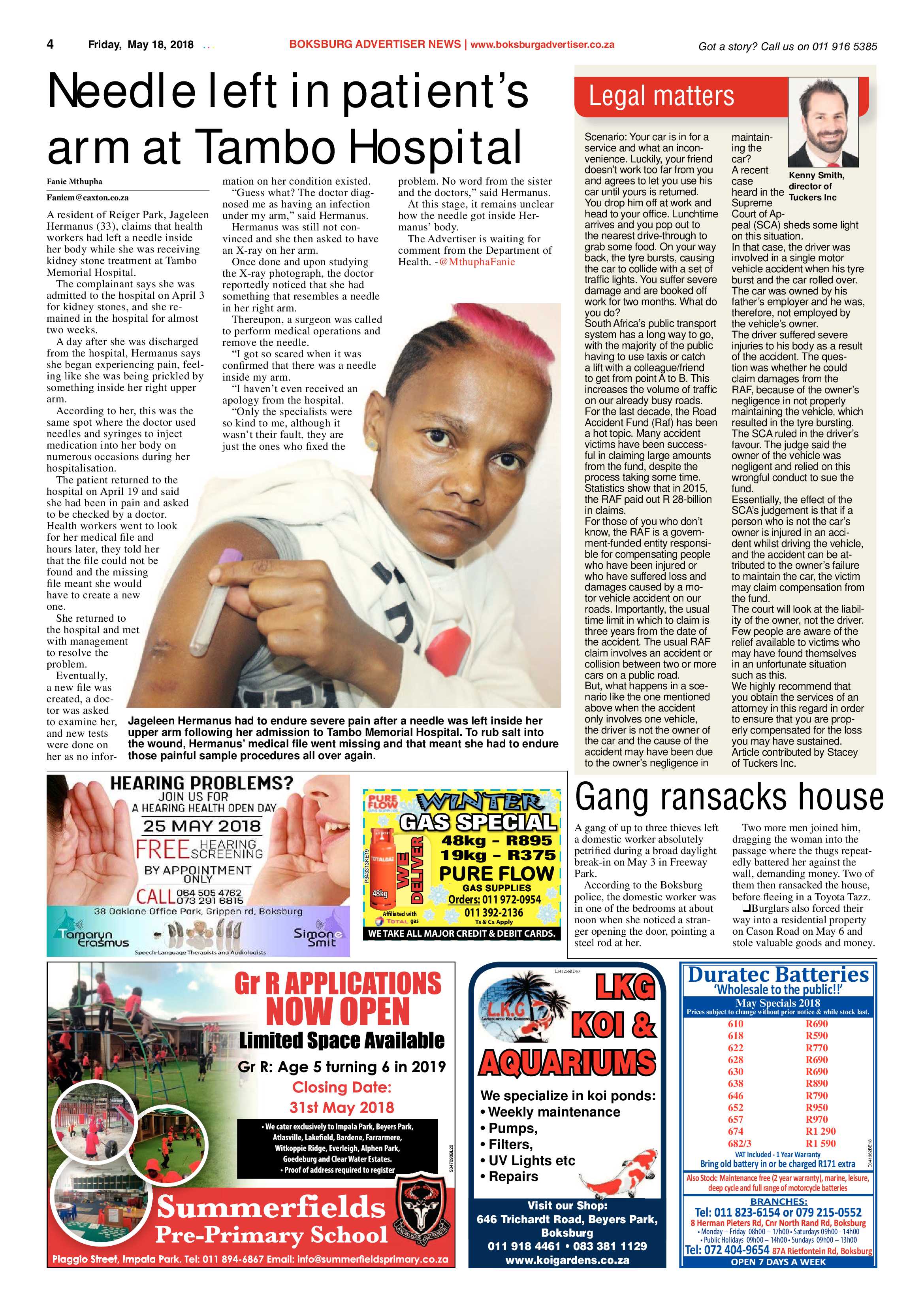 Boksburg Advertiser 15 May 2018 page 4