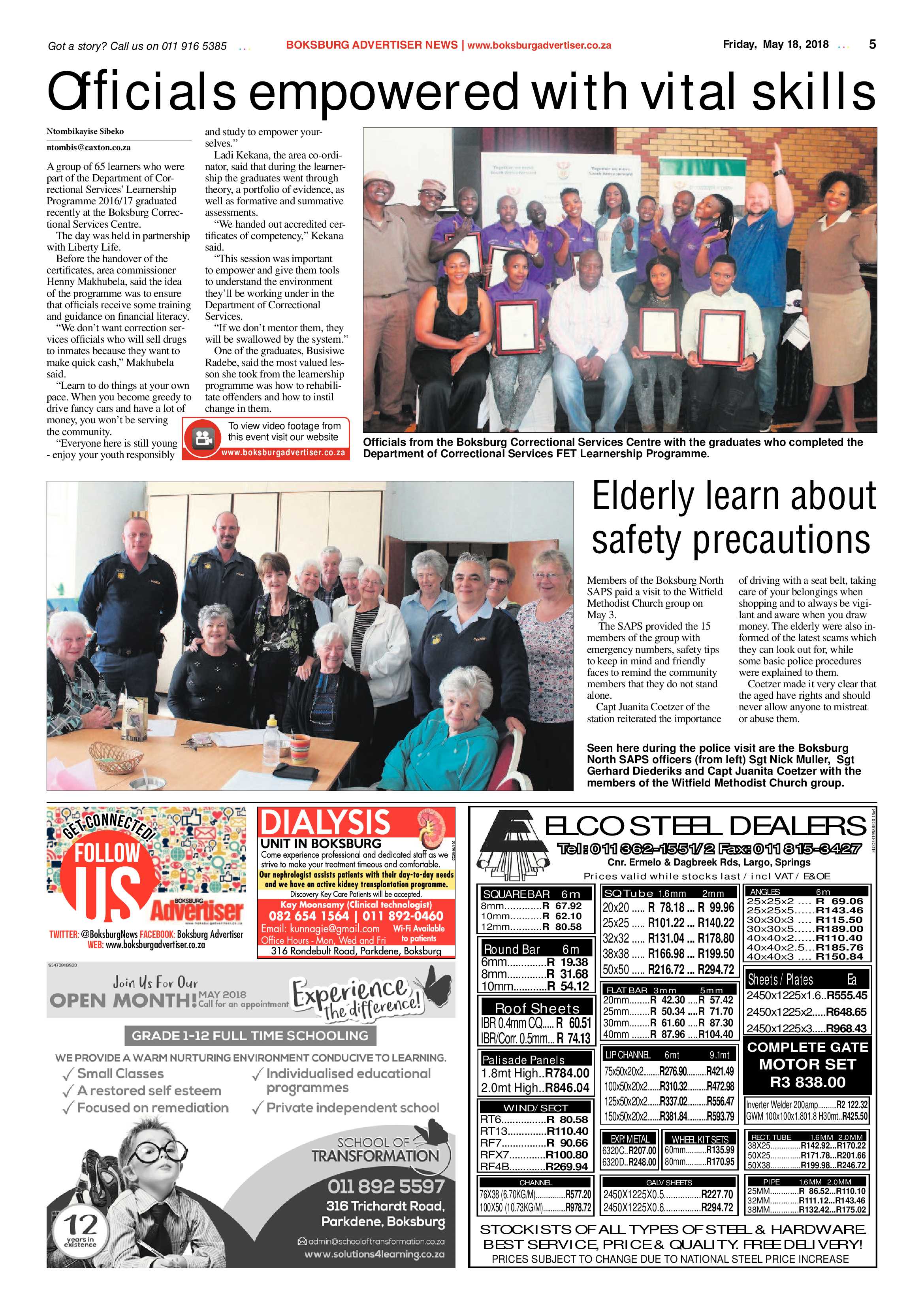 Boksburg Advertiser 15 May 2018 page 5
