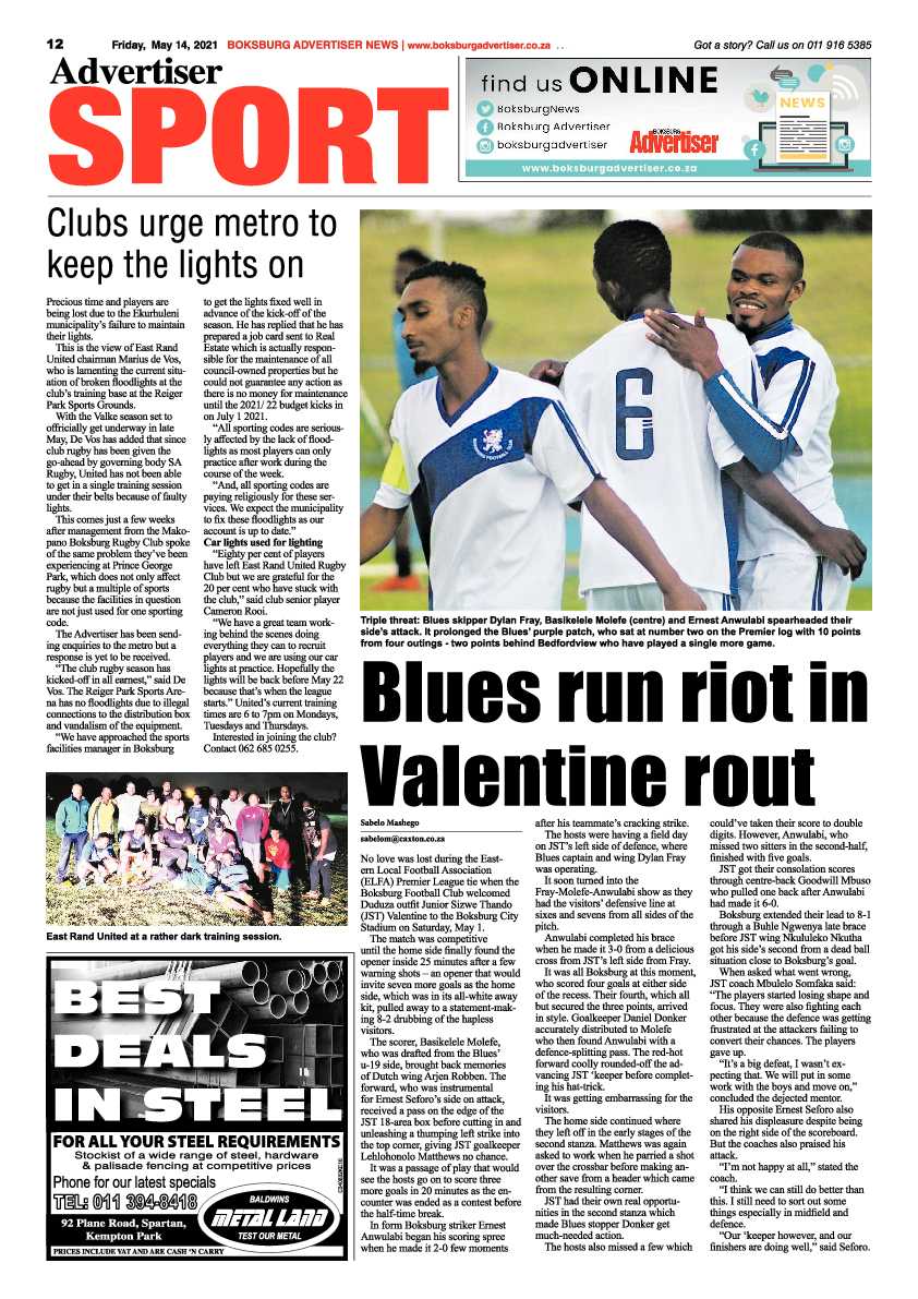 Boksburg Advertiser 14 May 2021 page 12