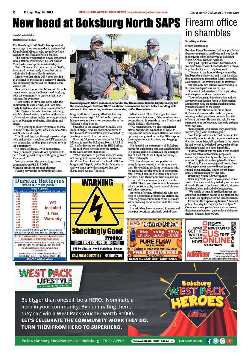 Boksburg Advertiser 14 May 2021 page 2