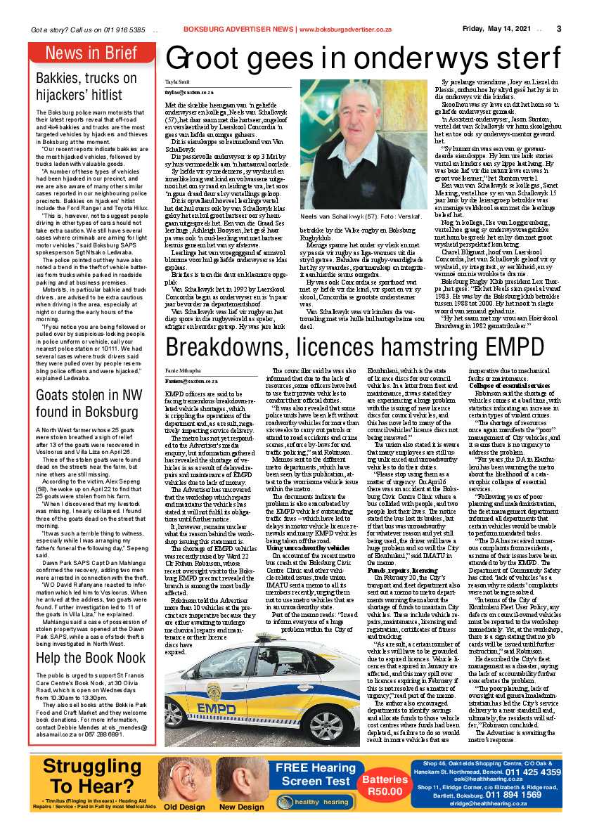 Boksburg Advertiser 14 May 2021 page 3