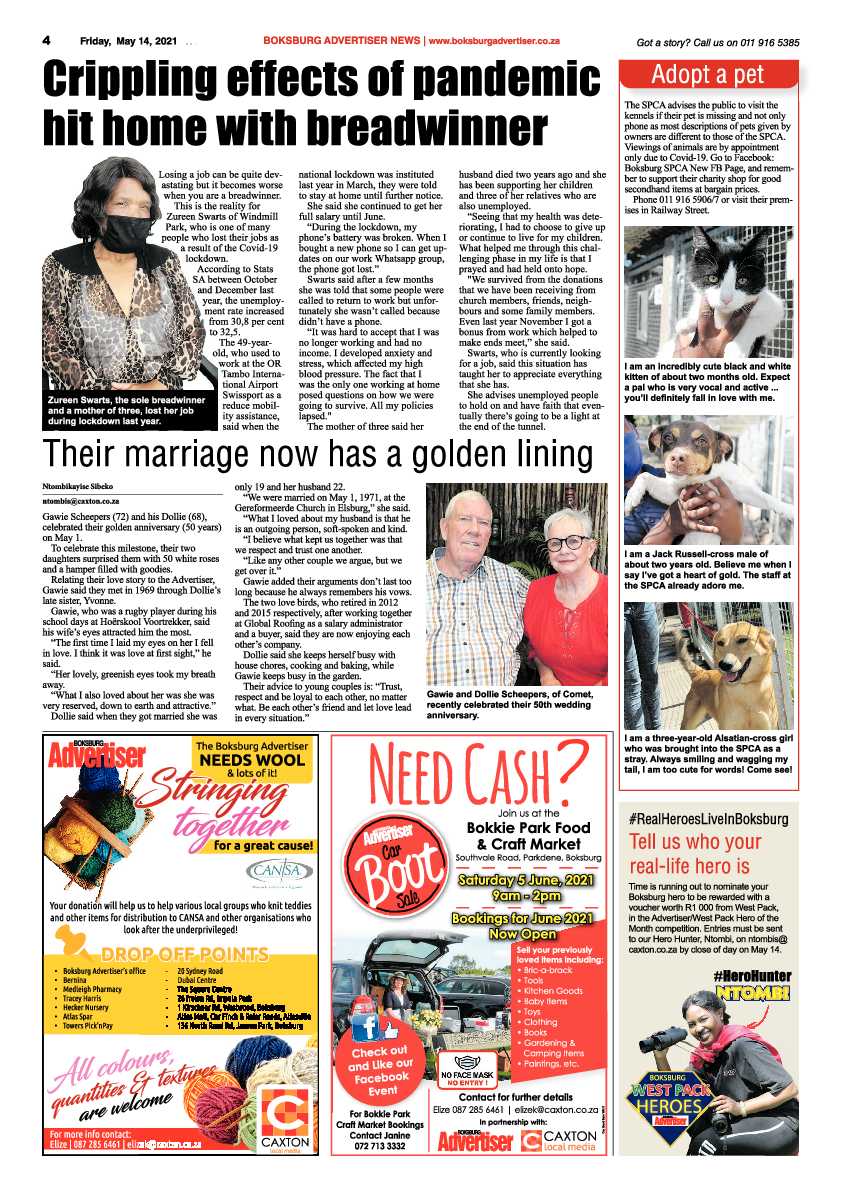 Boksburg Advertiser 14 May 2021 page 4