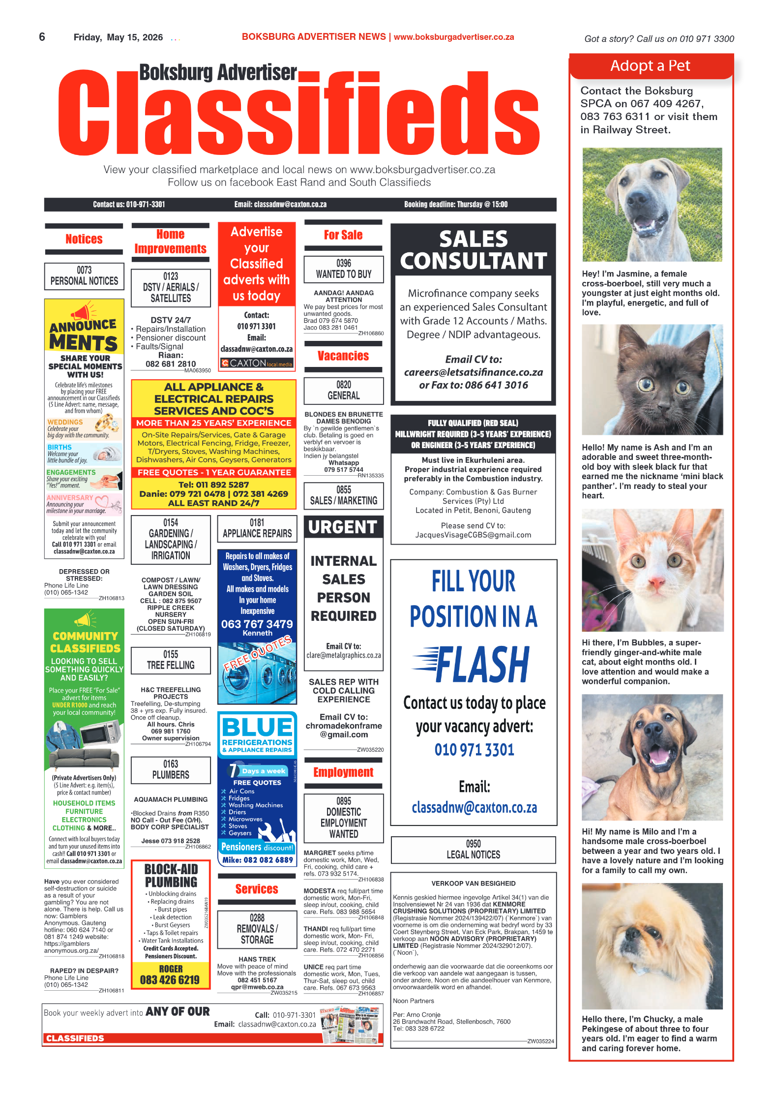 Boksburg Advertiser 15 May 2026 page 8