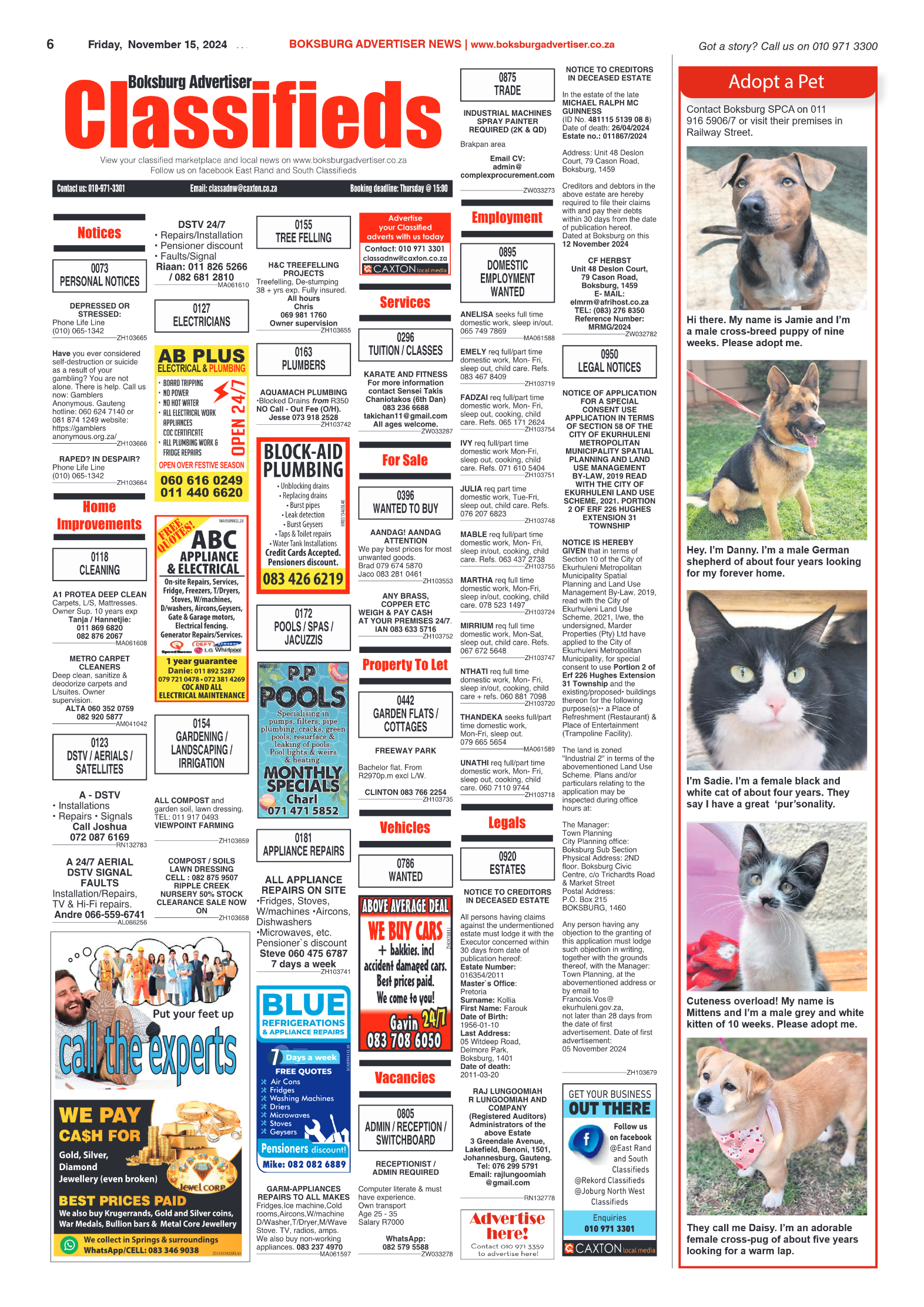 Boksburg Advertiser 15 November 2024 page 6