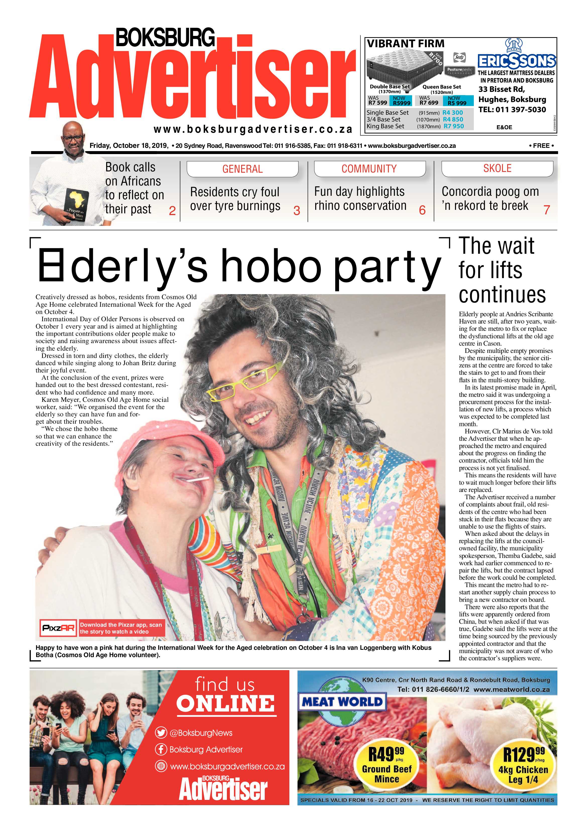 Boksburg Advertiser 15 October 2019 page 1