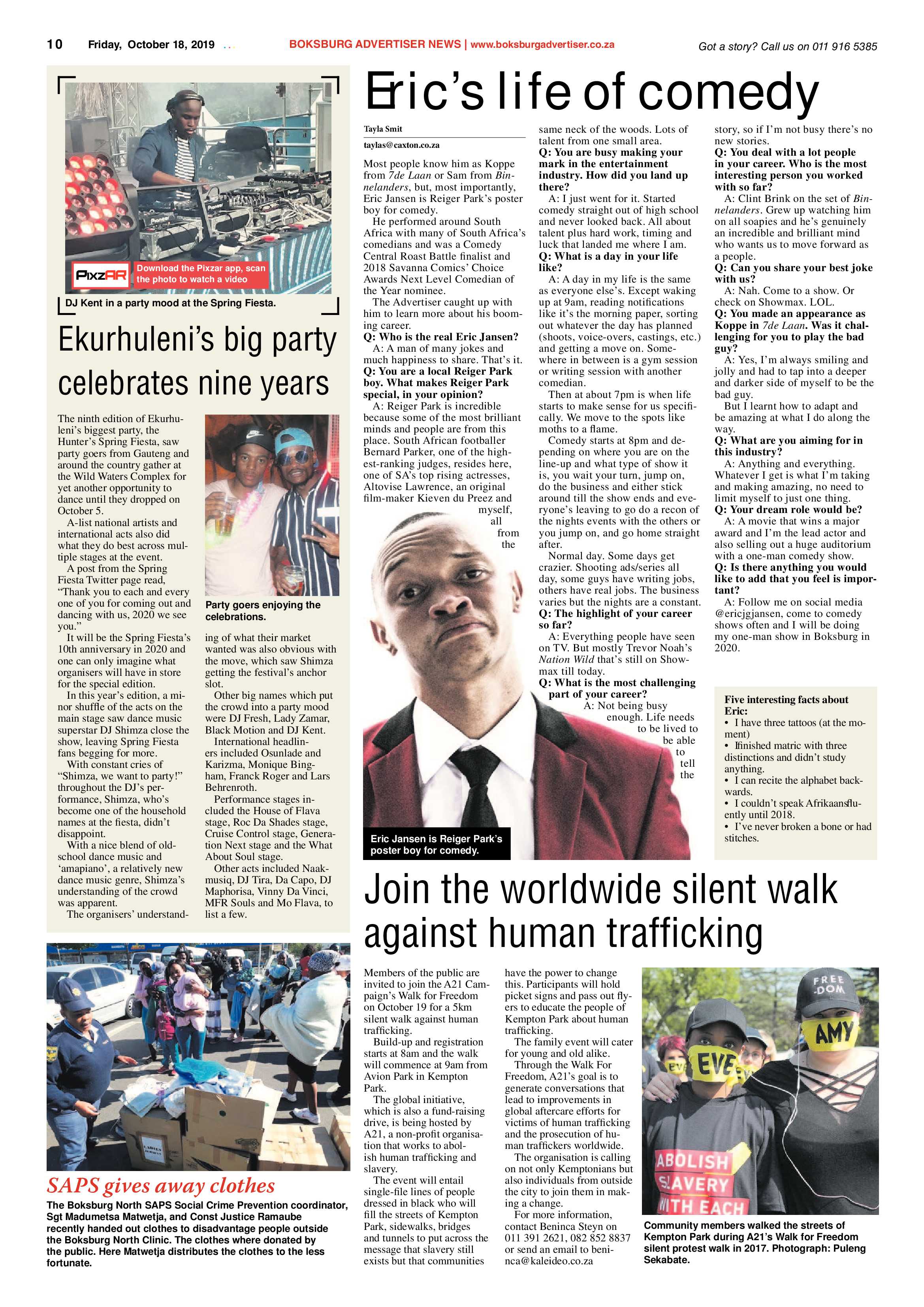 Boksburg Advertiser 15 October 2019 page 10