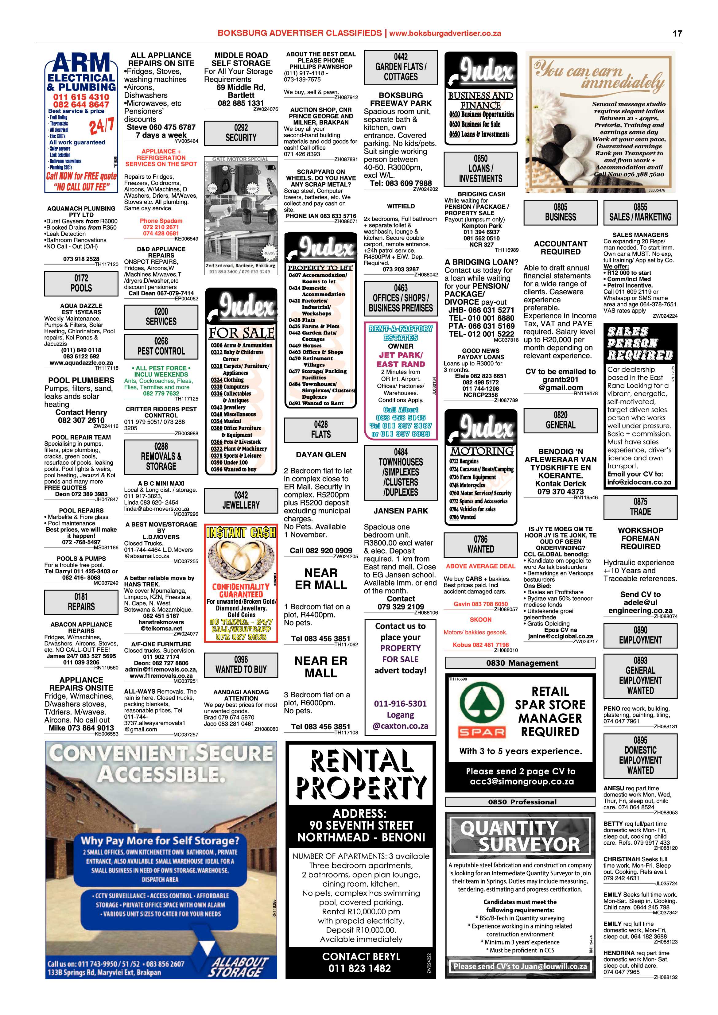 Boksburg Advertiser 15 October 2019 page 17