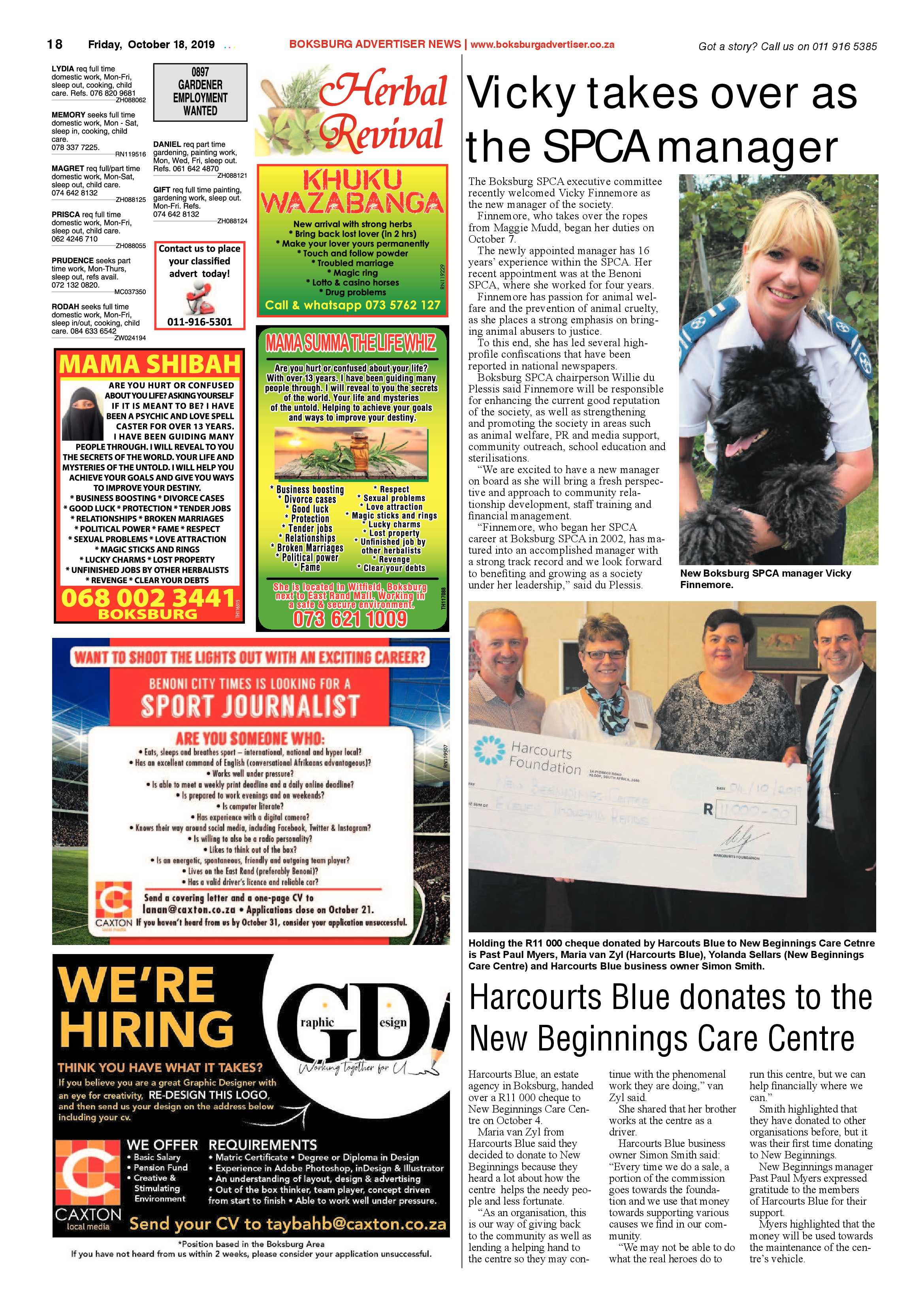 Boksburg Advertiser 15 October 2019 page 18
