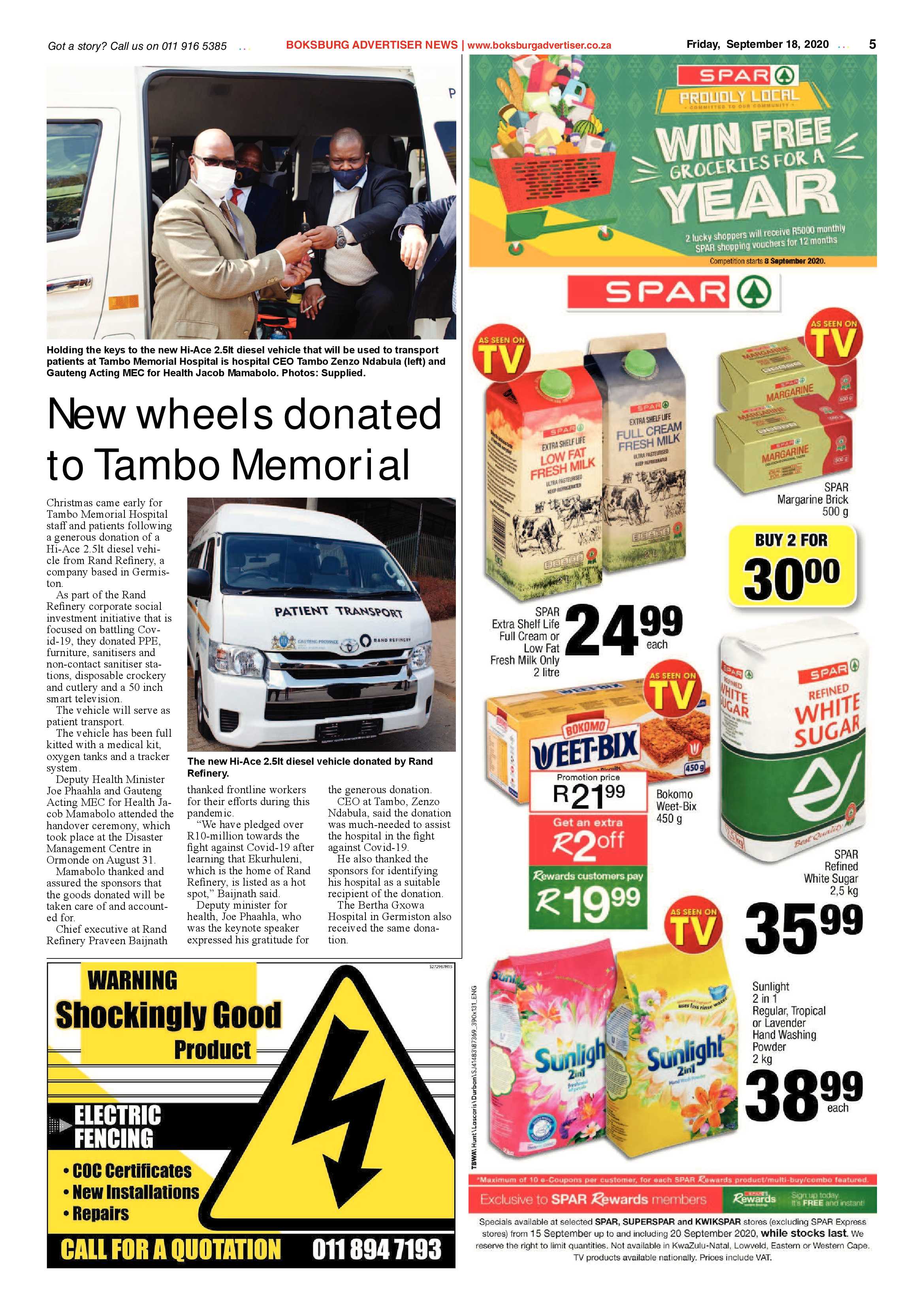 Boksburg Advertiser 15 September 2020 page 5