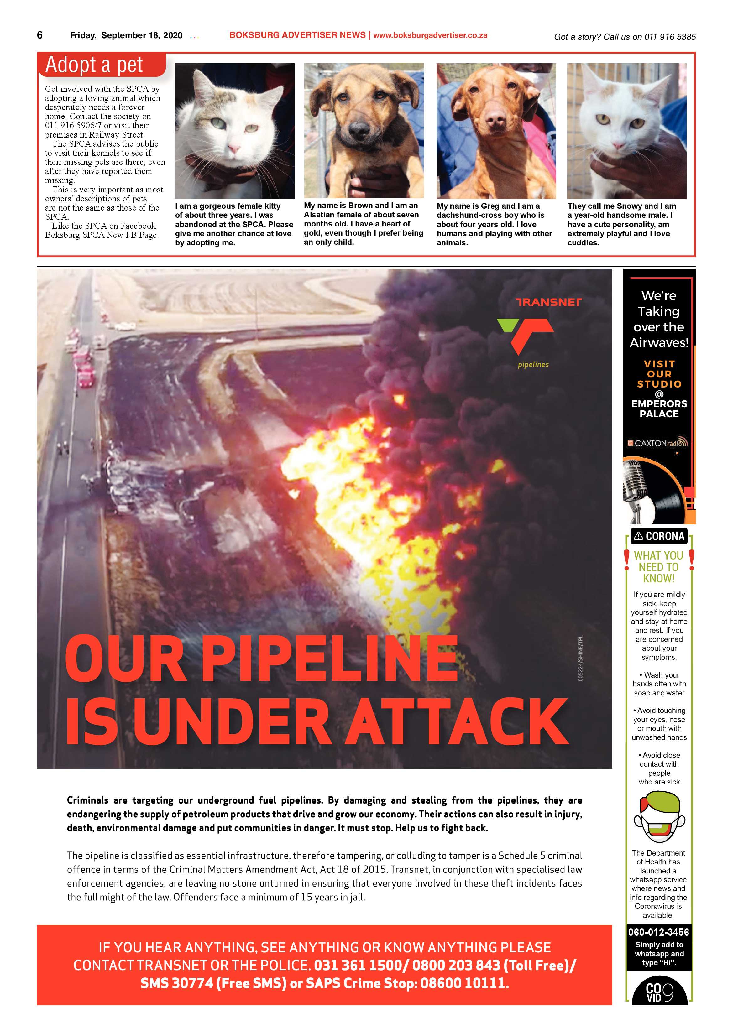 Boksburg Advertiser 15 September 2020 page 6