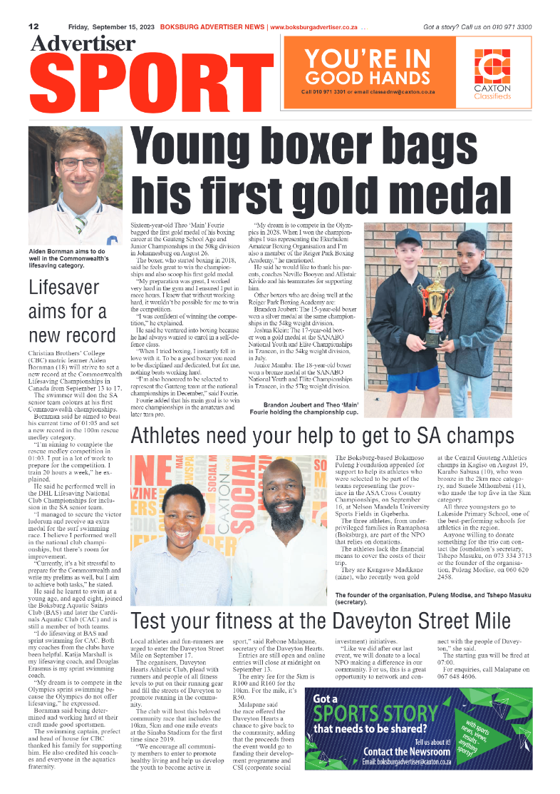 Boksburg Advertiser 15 September 2023 page 12