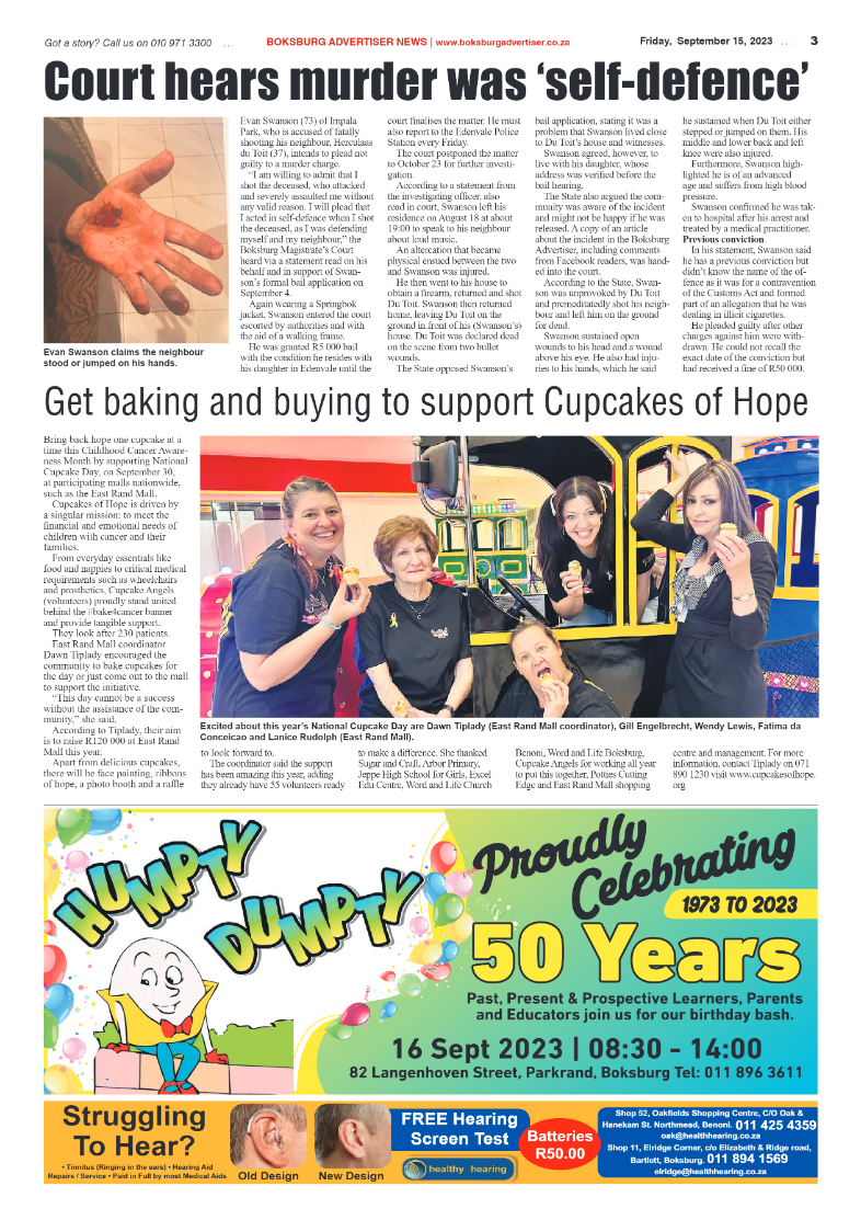 Boksburg Advertiser 15 September 2023 page 3