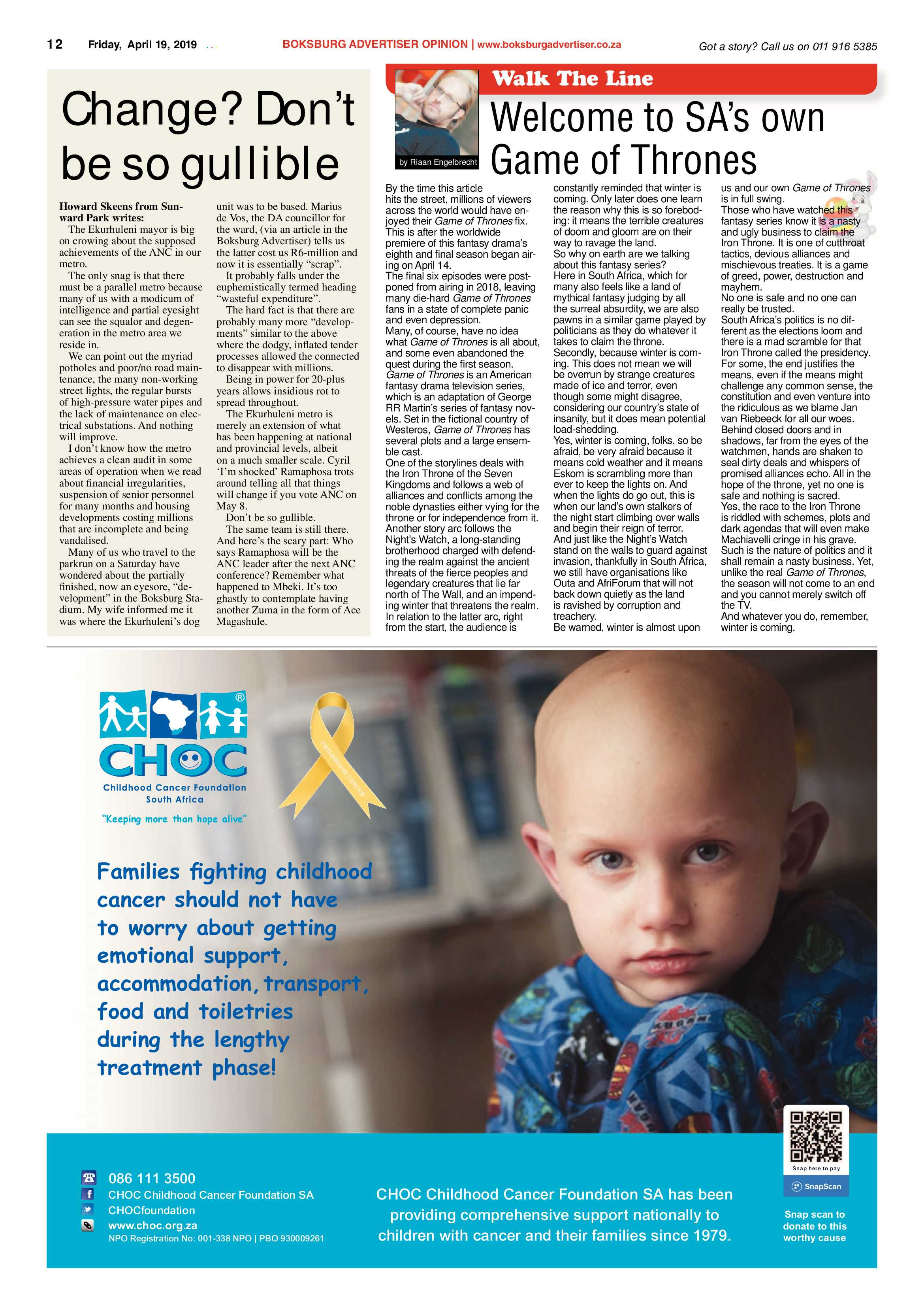 Boksburg Advertiser 16 April 2019 page 12