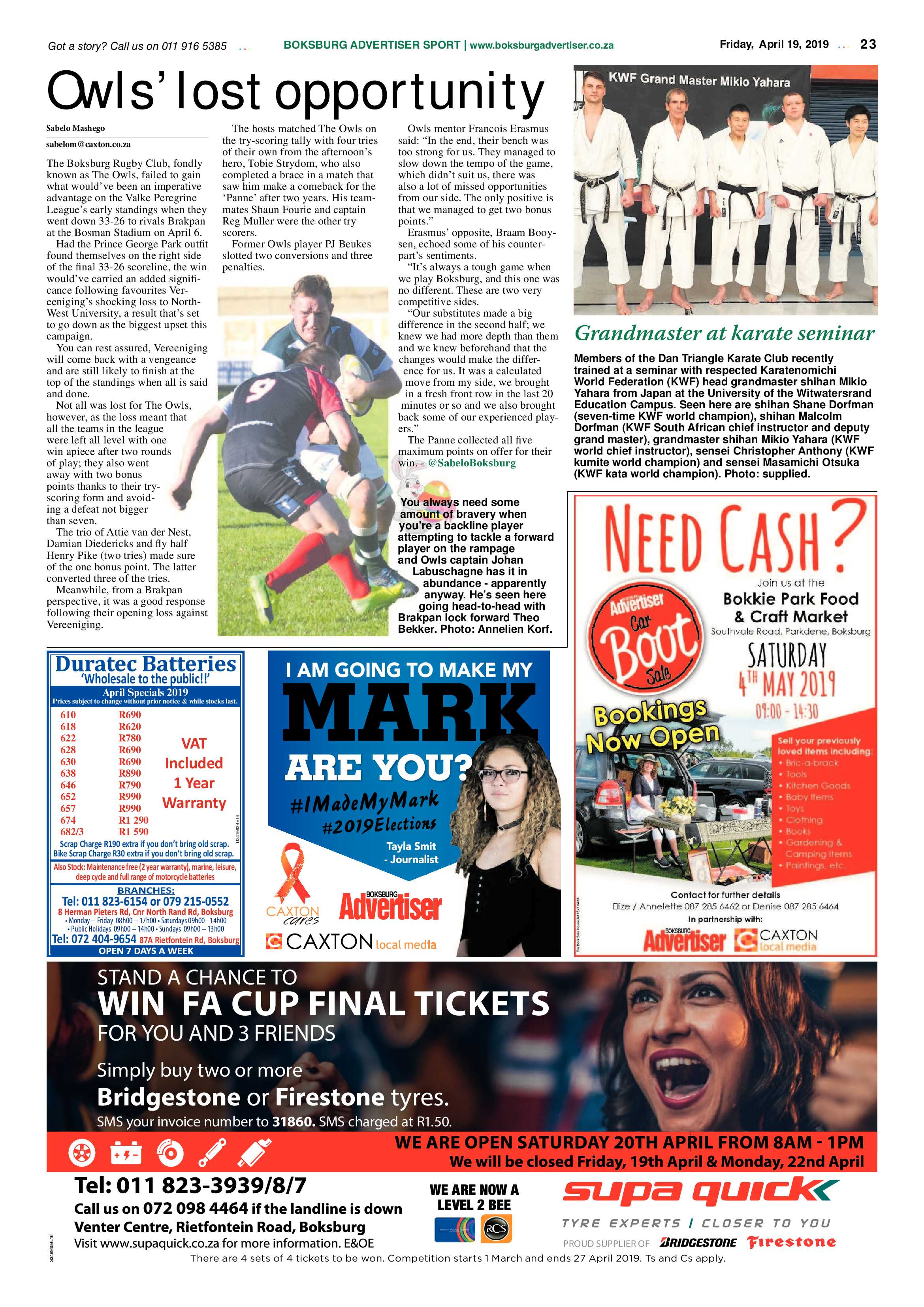 Boksburg Advertiser 16 April 2019 page 23