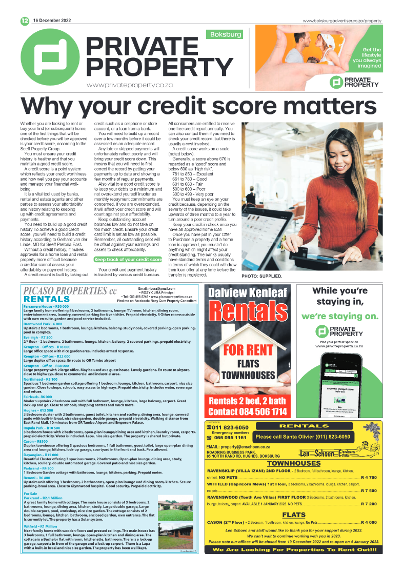 Boksburg Advertiser 16 Dec 2022 page 12
