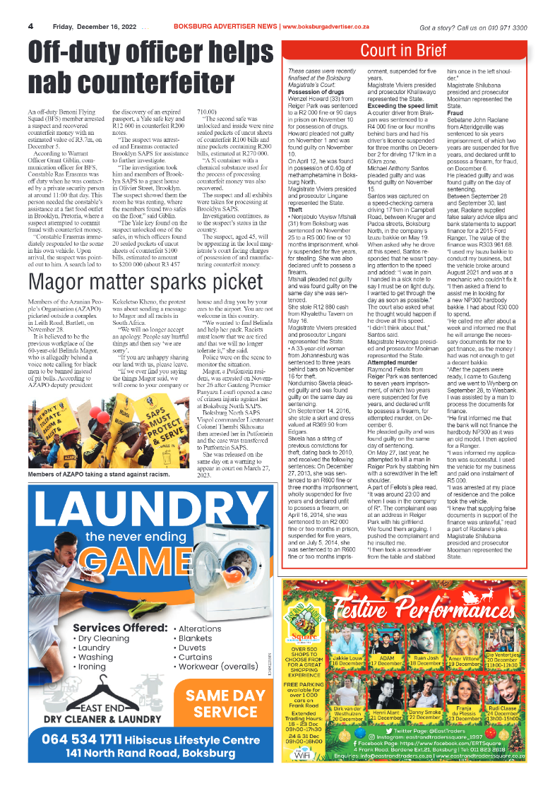 Boksburg Advertiser 16 Dec 2022 page 4