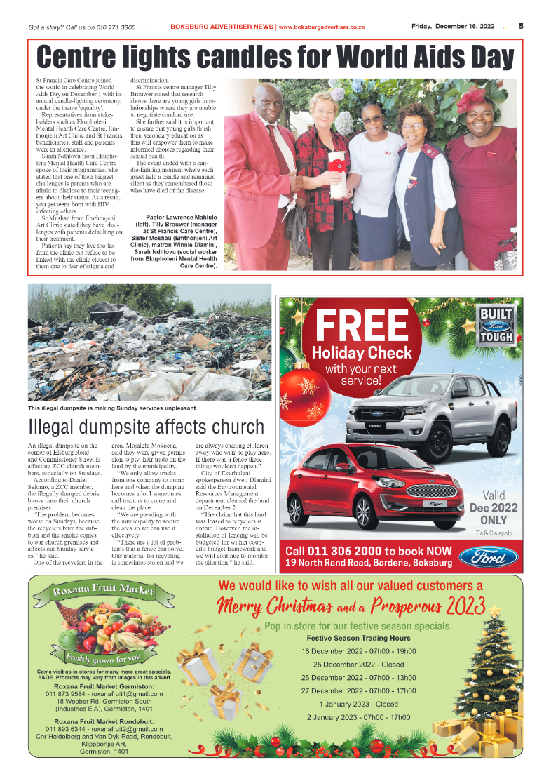 Boksburg Advertiser 16 Dec 2022 page 5
