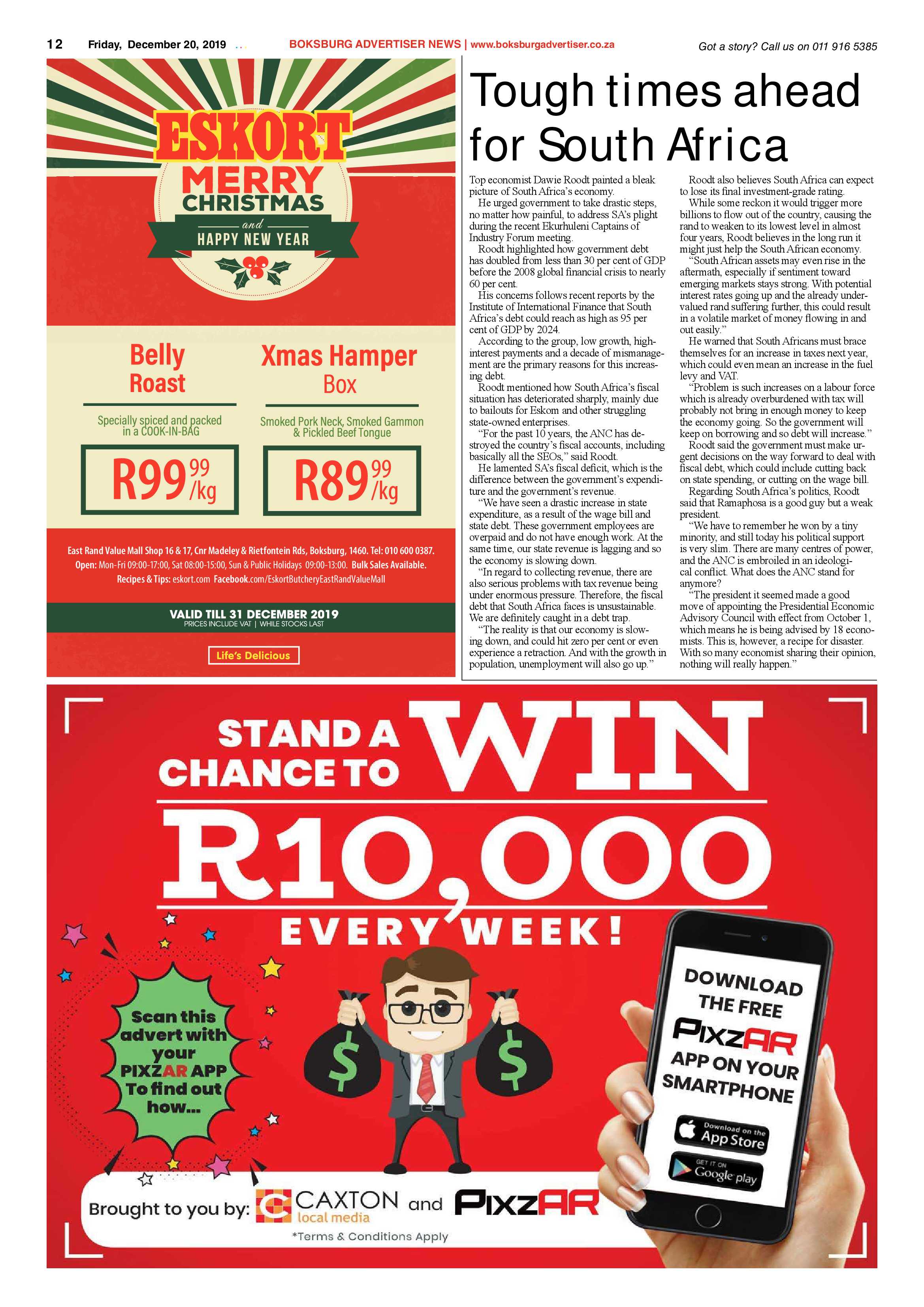 Boksburg Advertiser 17 December 2019 page 12