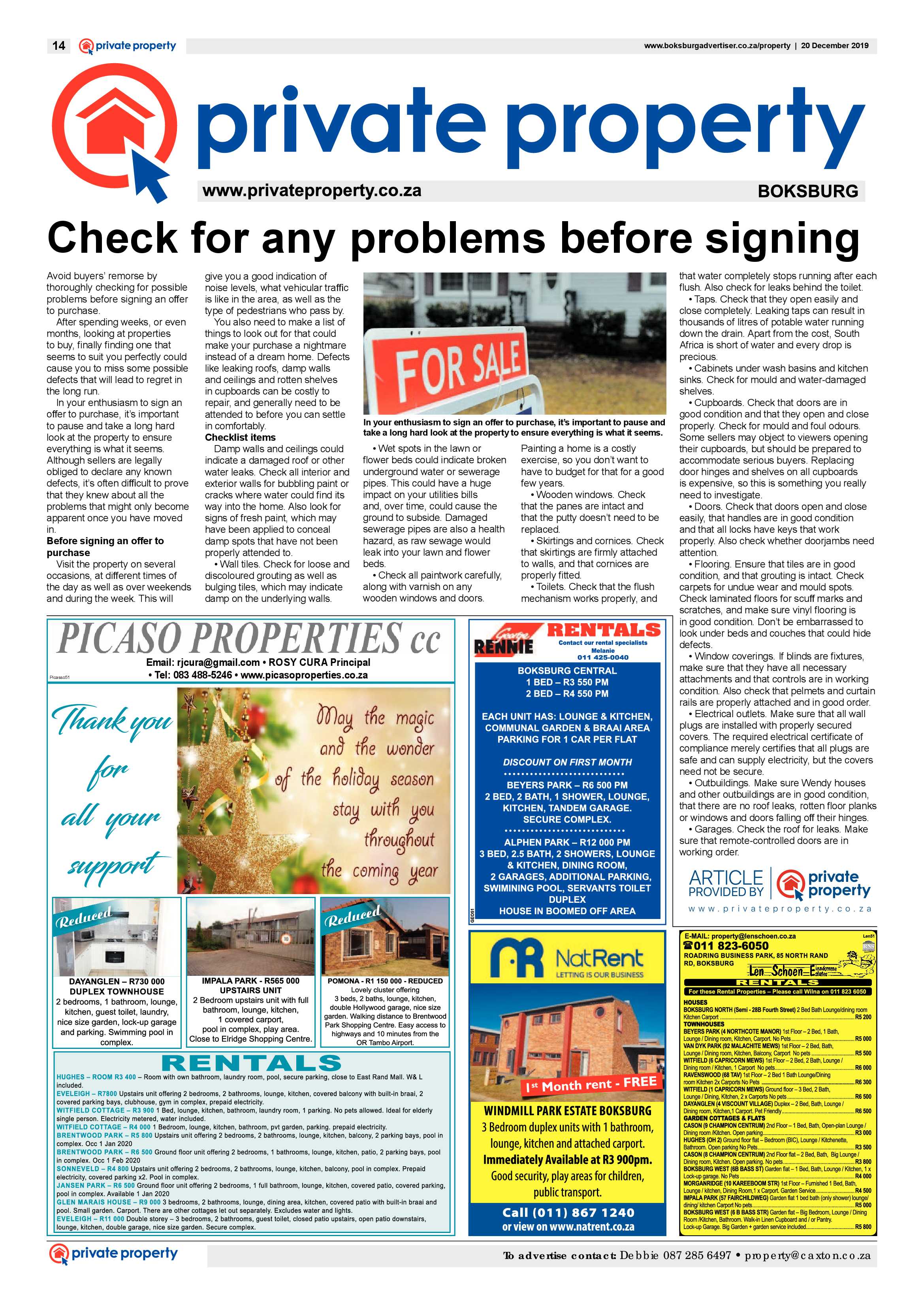 Boksburg Advertiser 17 December 2019 page 14