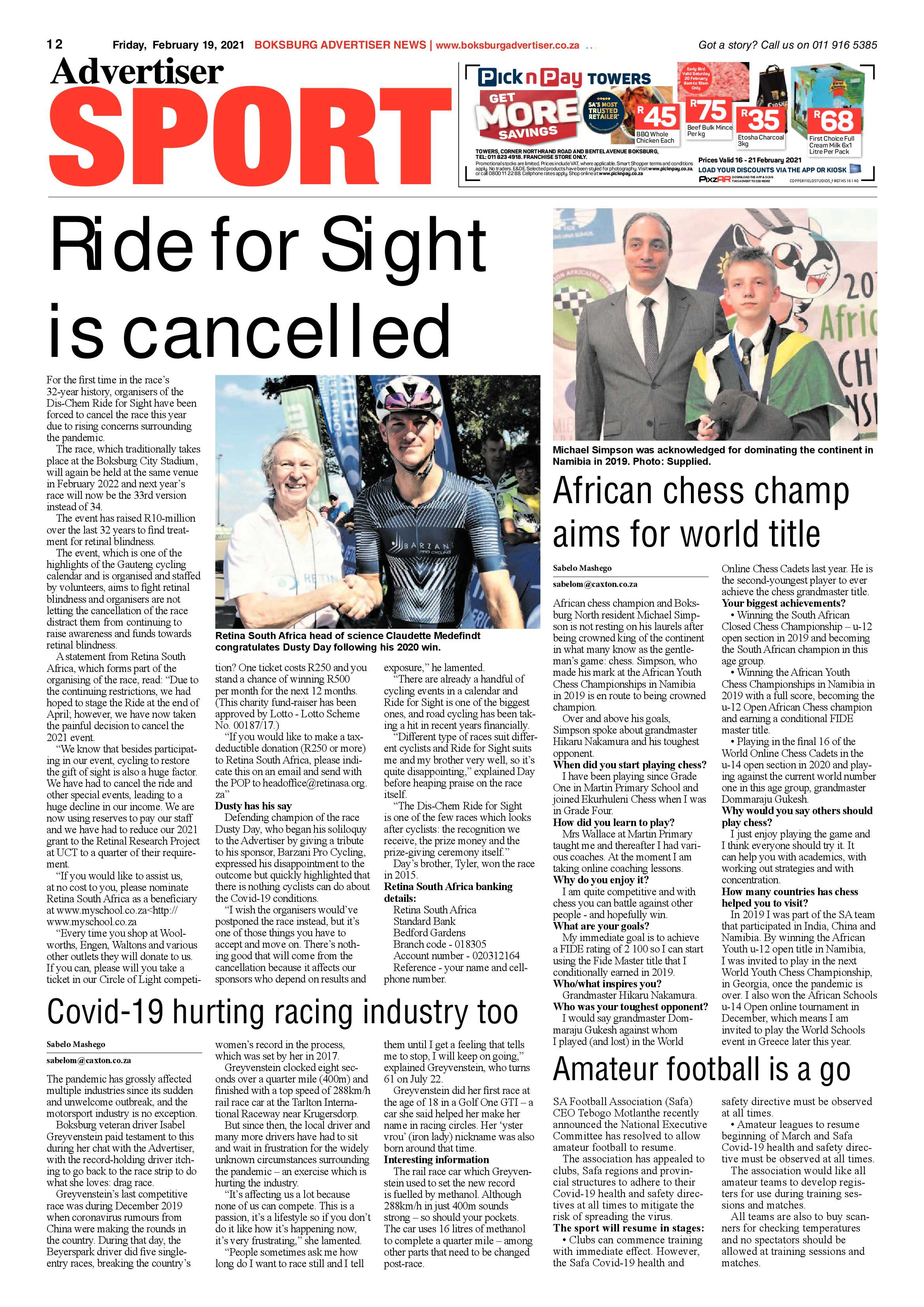 Boksburg Advertiser 16 February 2021 page 12