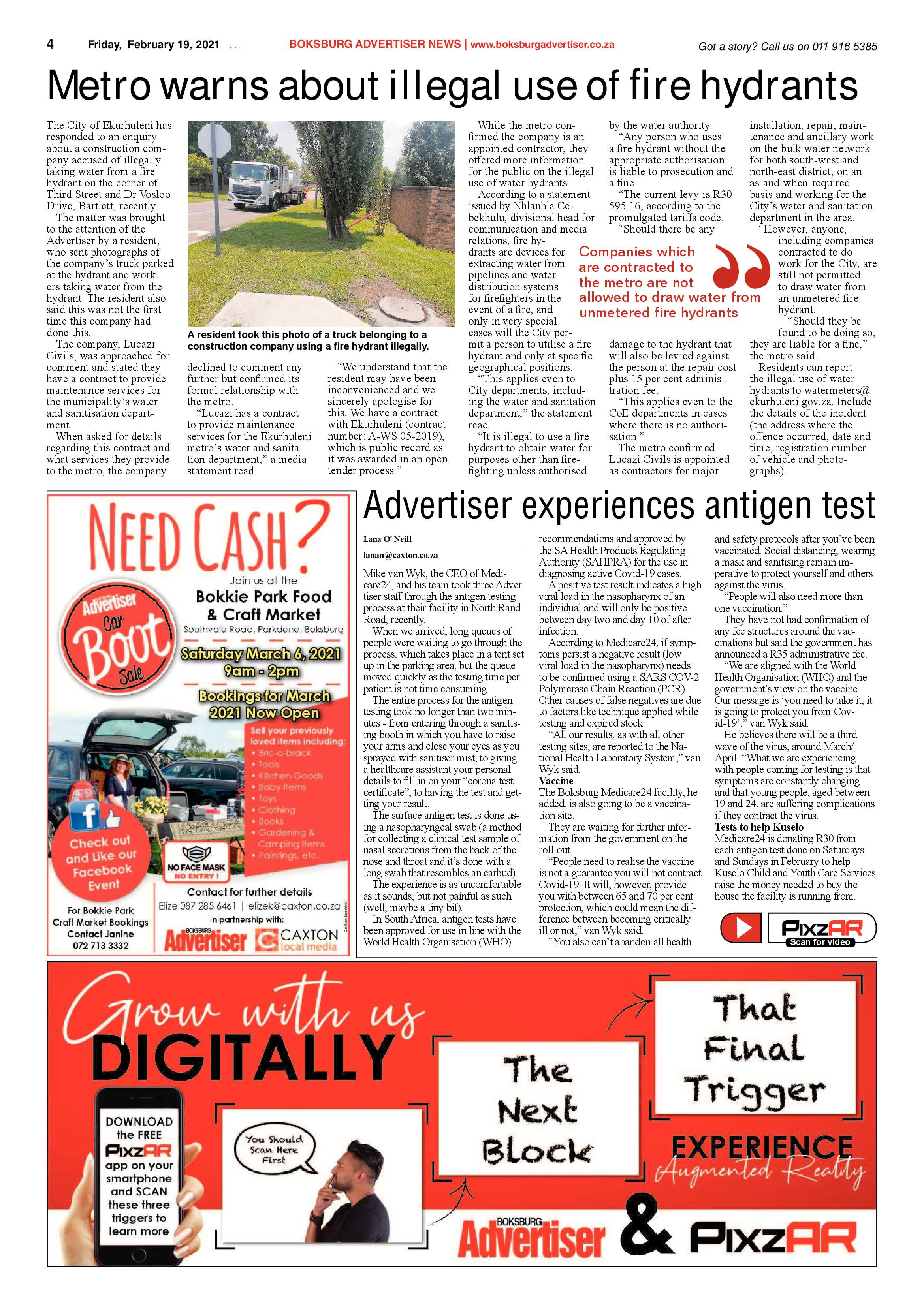 Boksburg Advertiser 16 February 2021 page 4