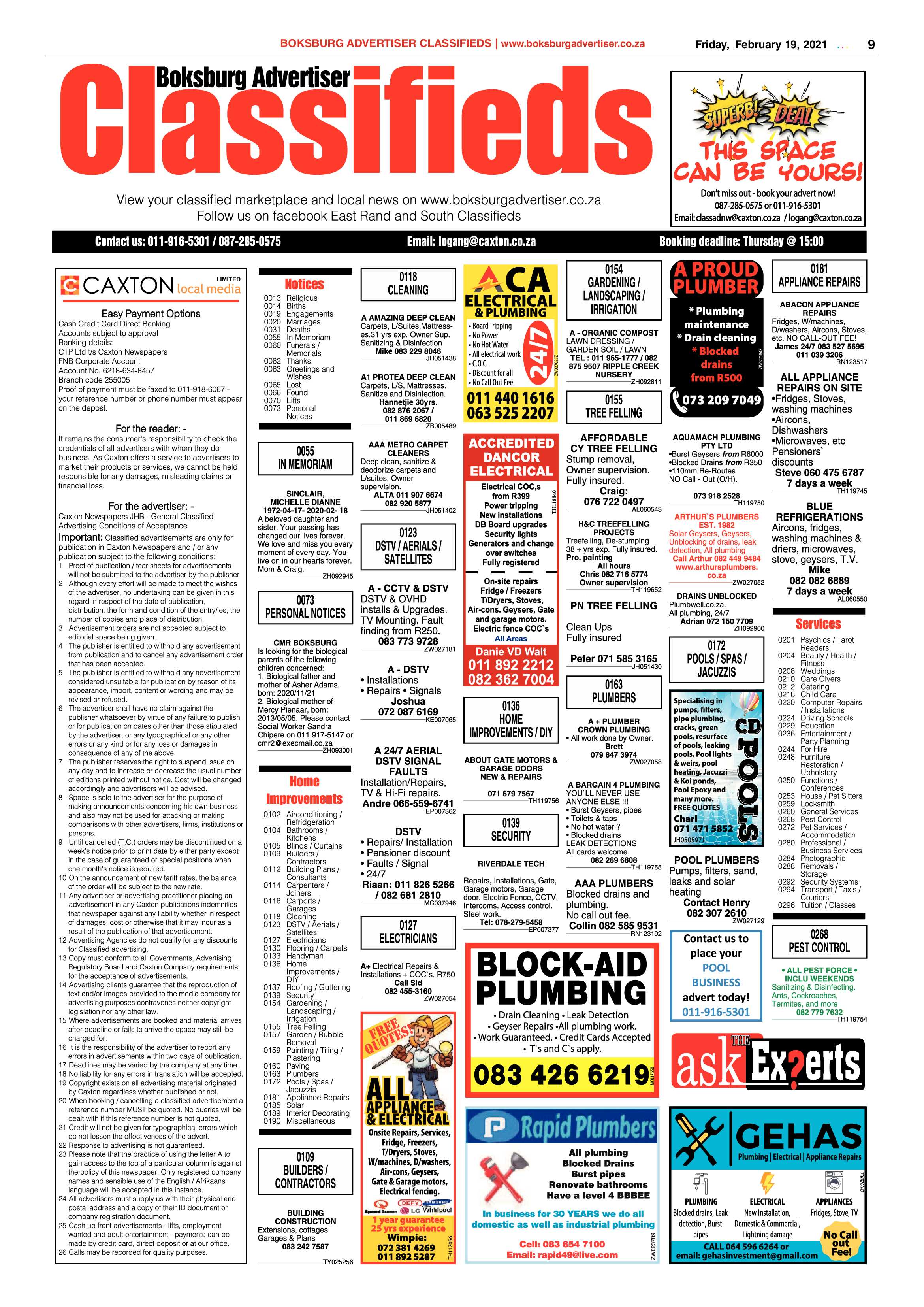 Boksburg Advertiser 16 February 2021 page 9