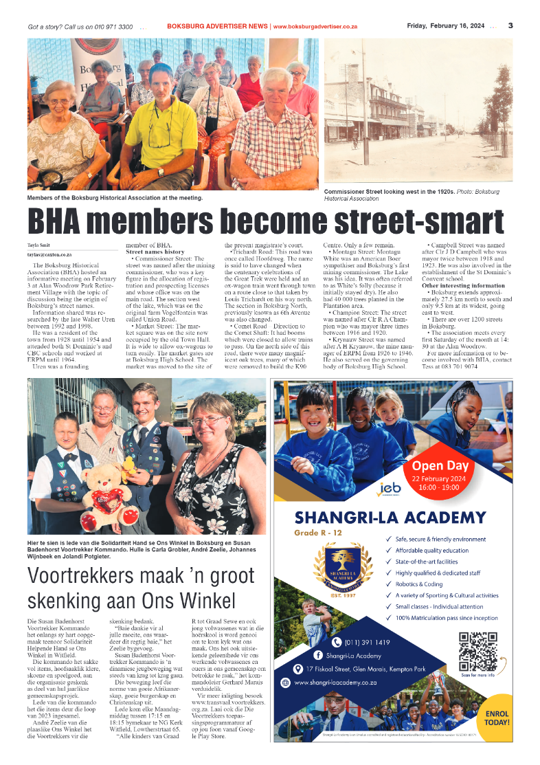 Boksburg Advertiser 16 February 2024 page 3