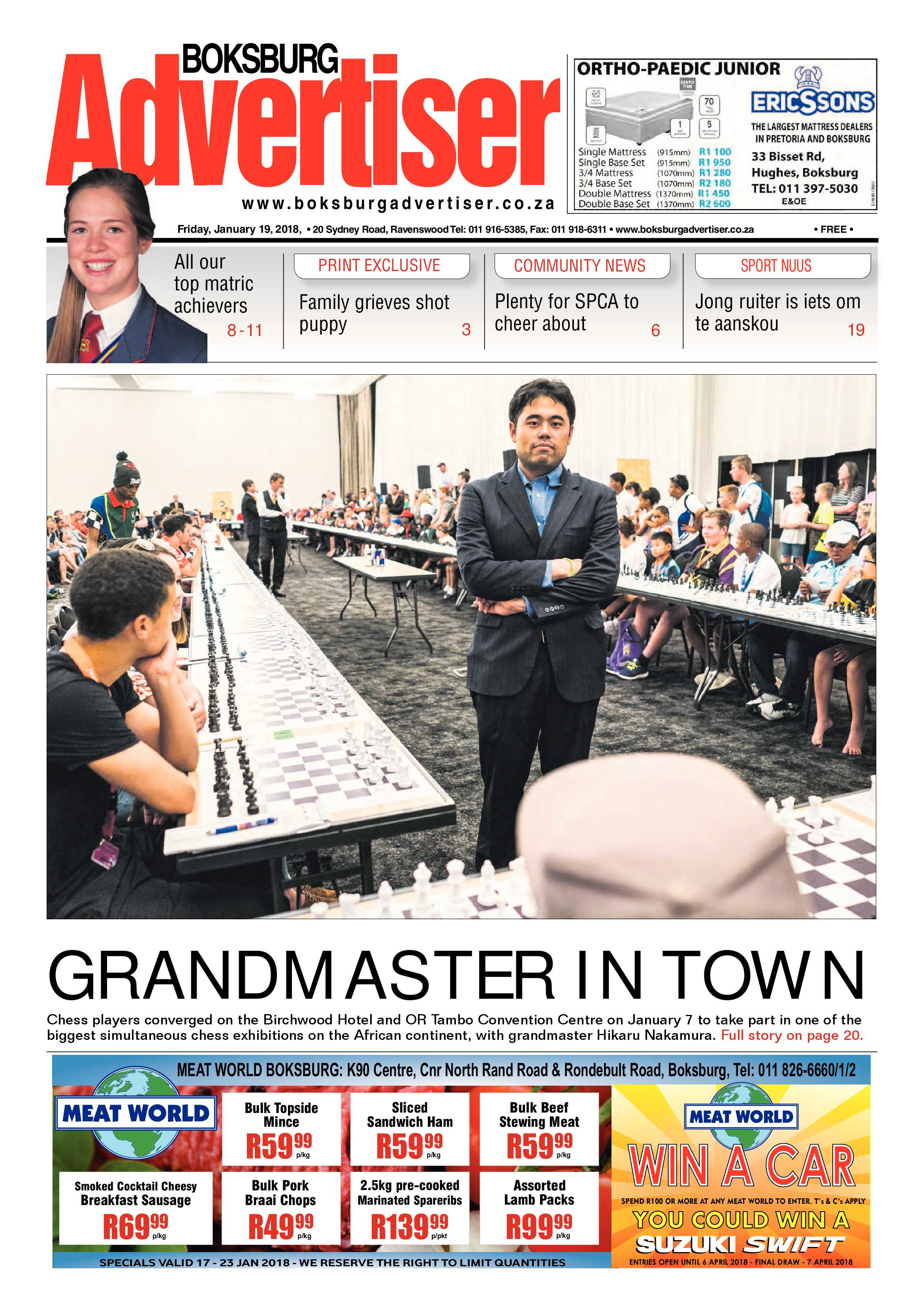 Boksburg Advertiser 16 January 2018 page 1