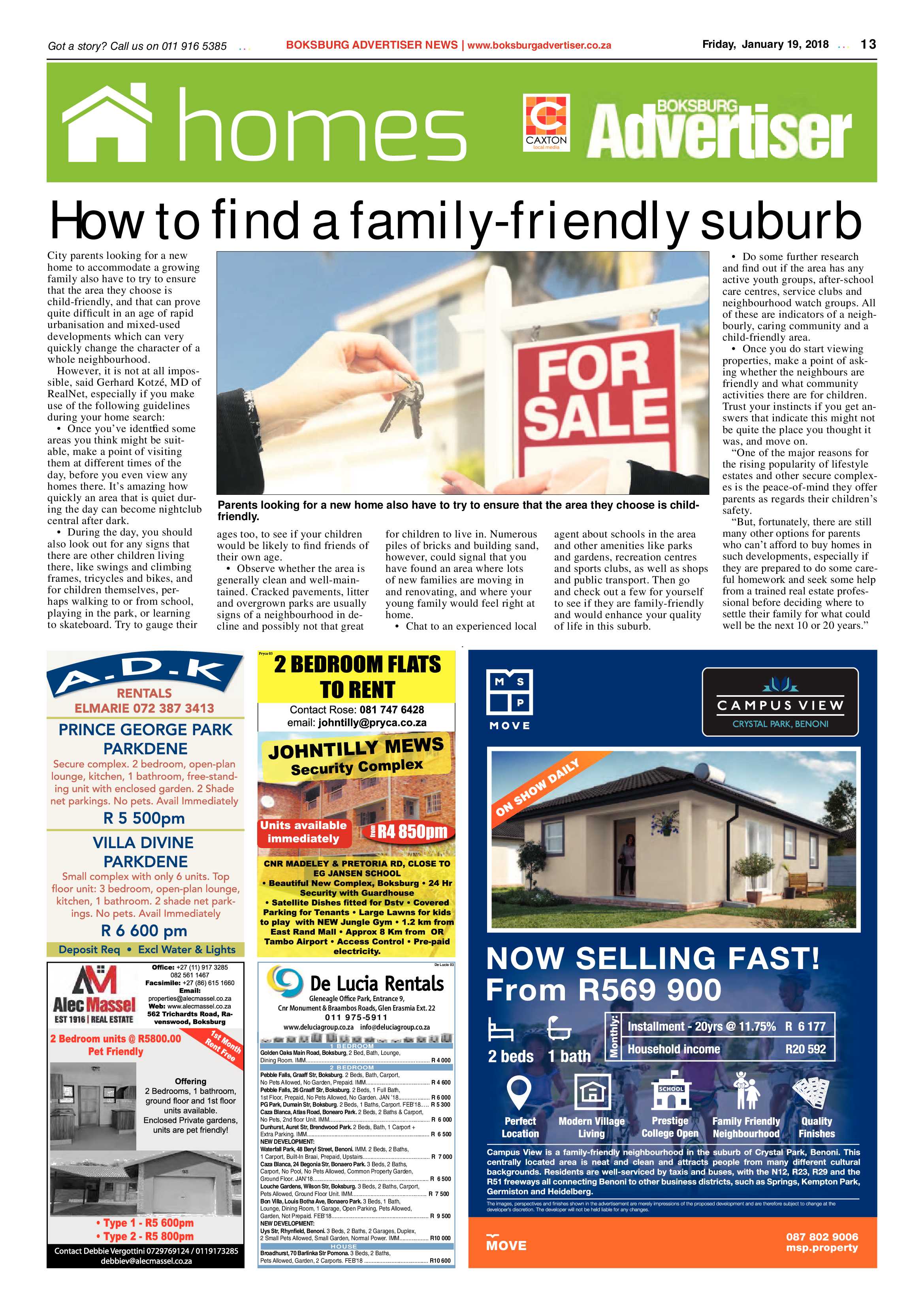 Boksburg Advertiser 16 January 2018 page 13
