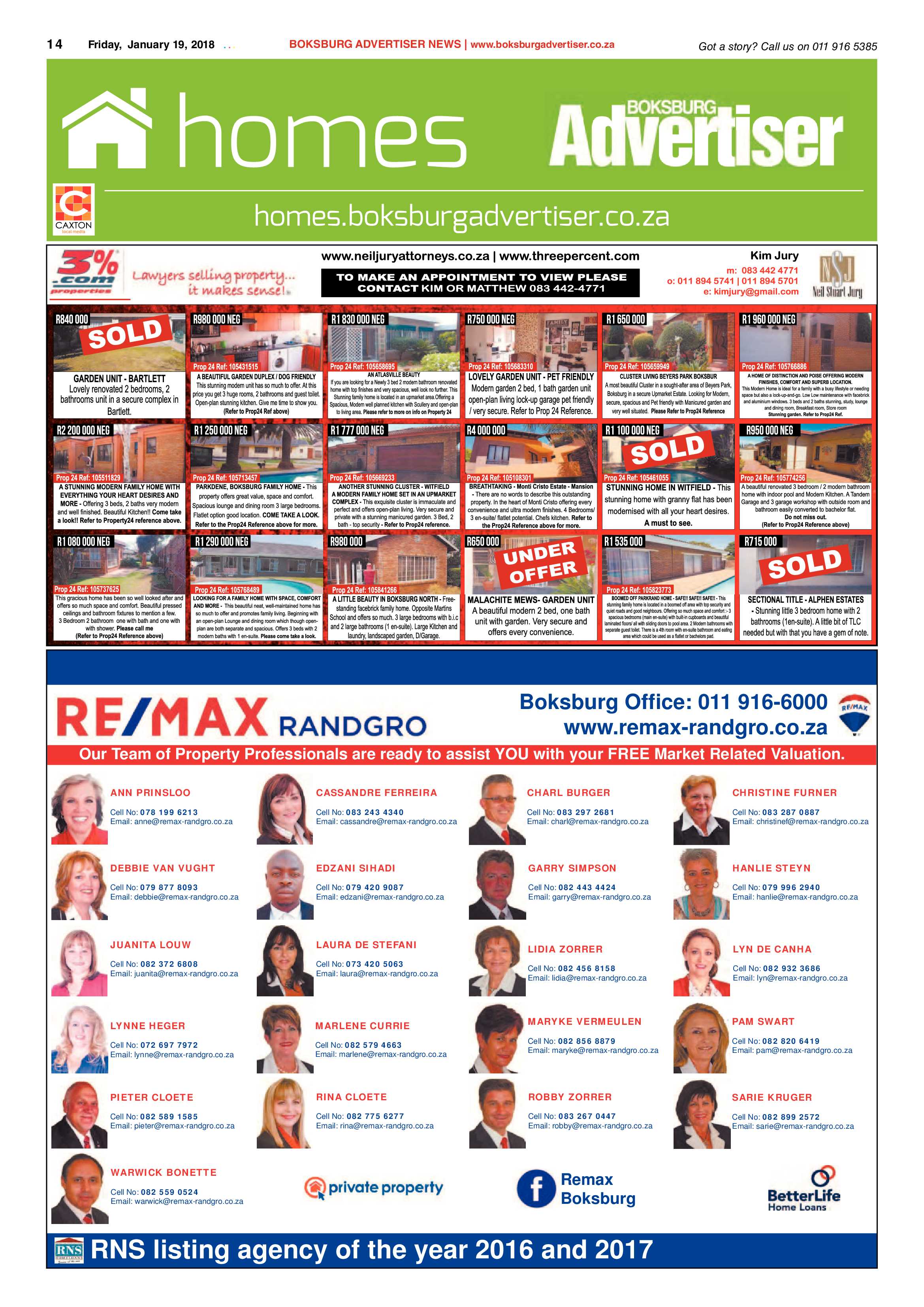 Boksburg Advertiser 16 January 2018 page 14