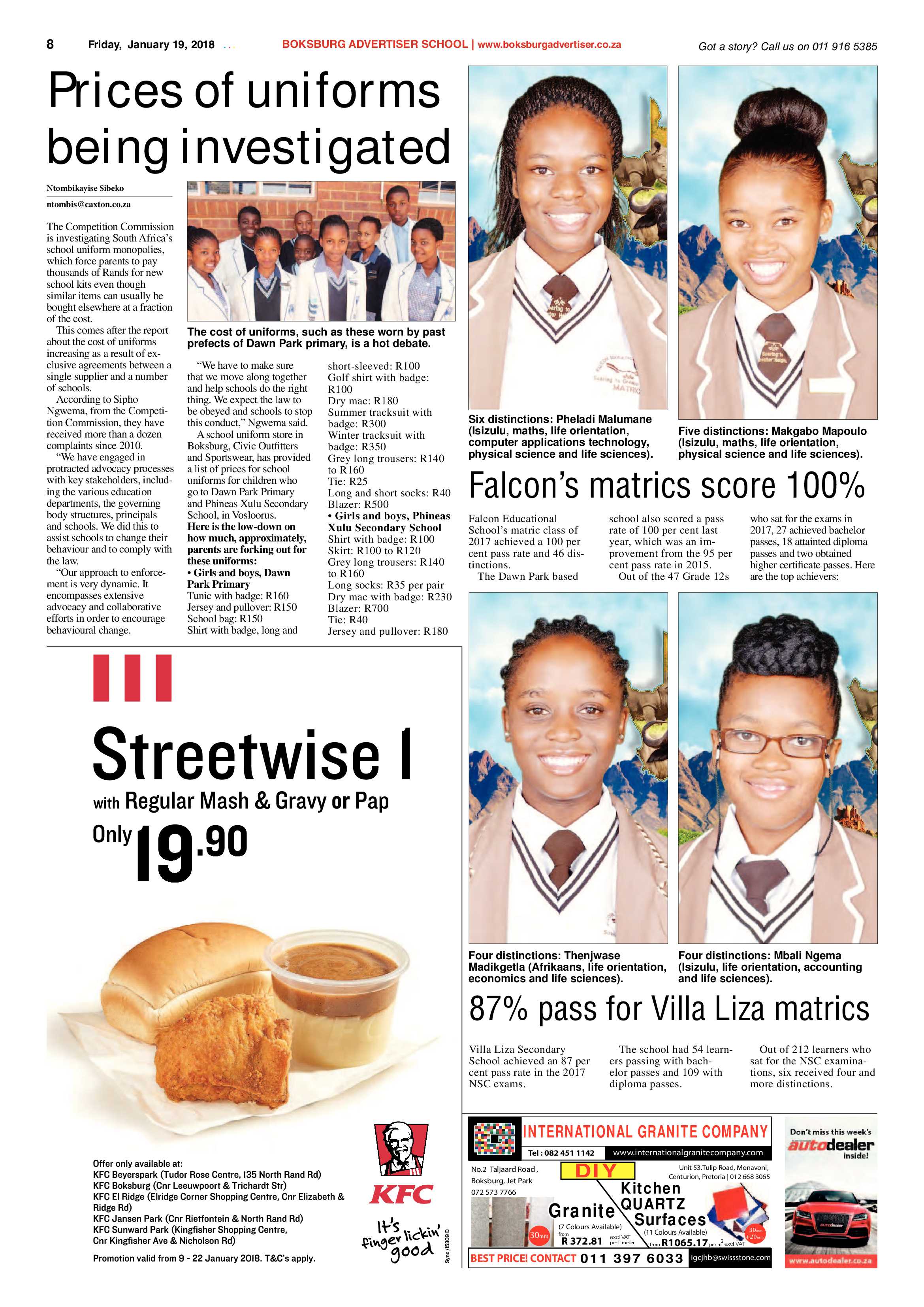 Boksburg Advertiser 16 January 2018 page 8