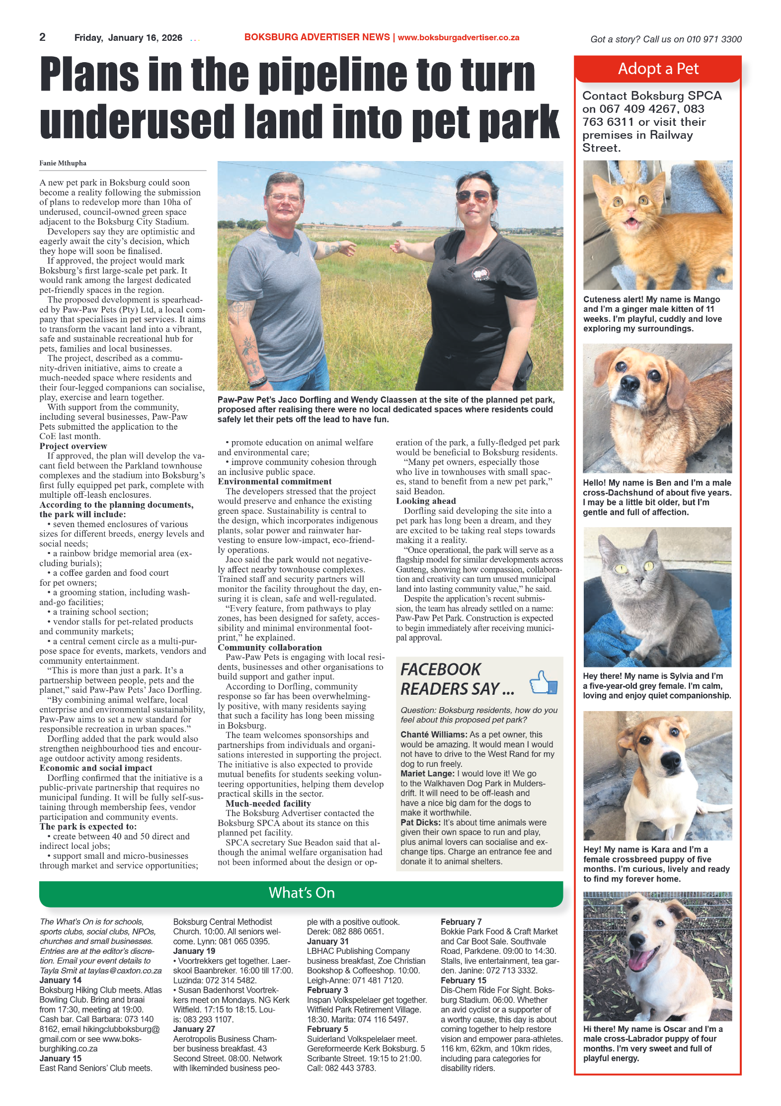 Boksburg Advertiser 16 January 2026 page 4