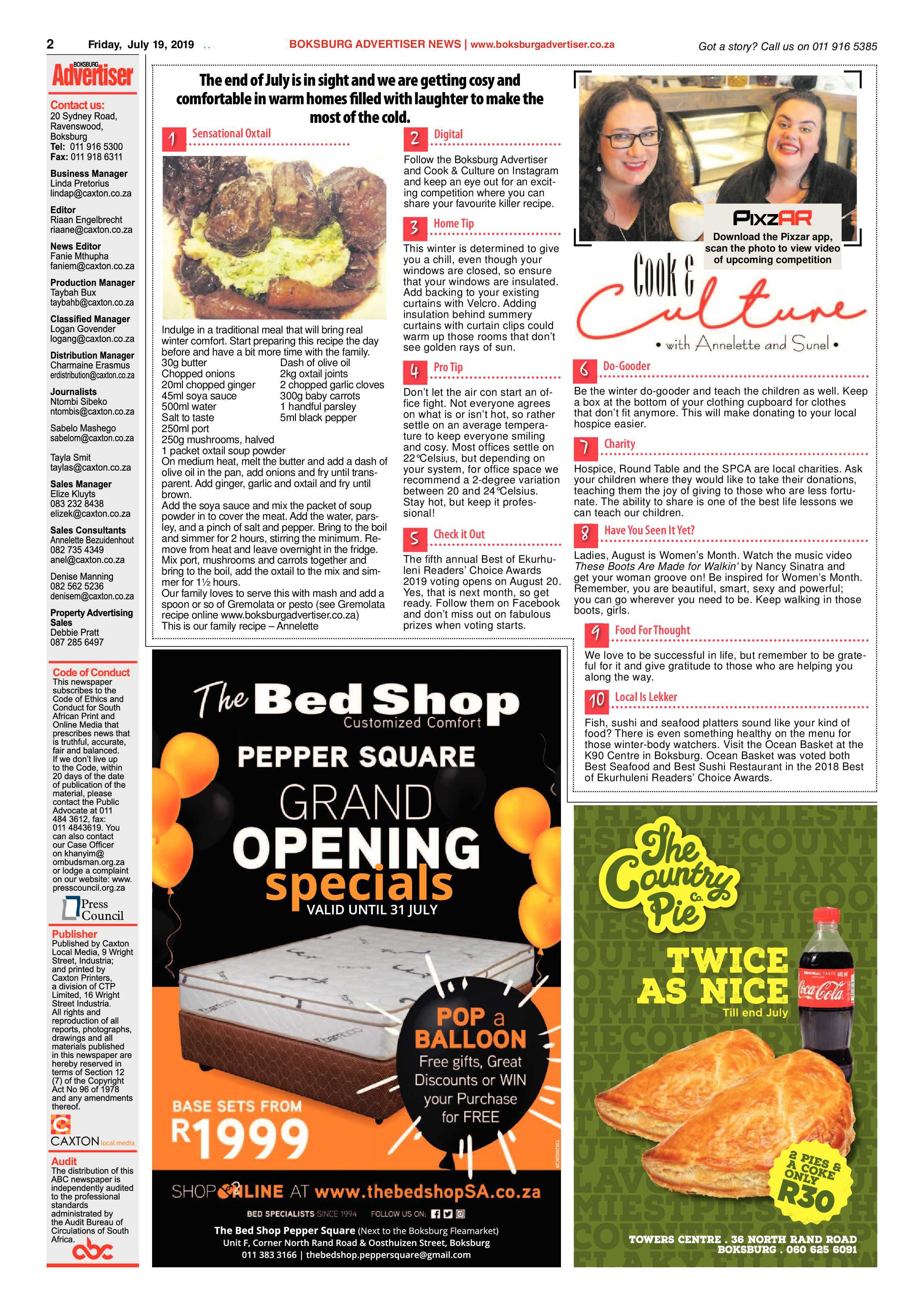 Boksburg Advertiser 16 July 2019 page 2