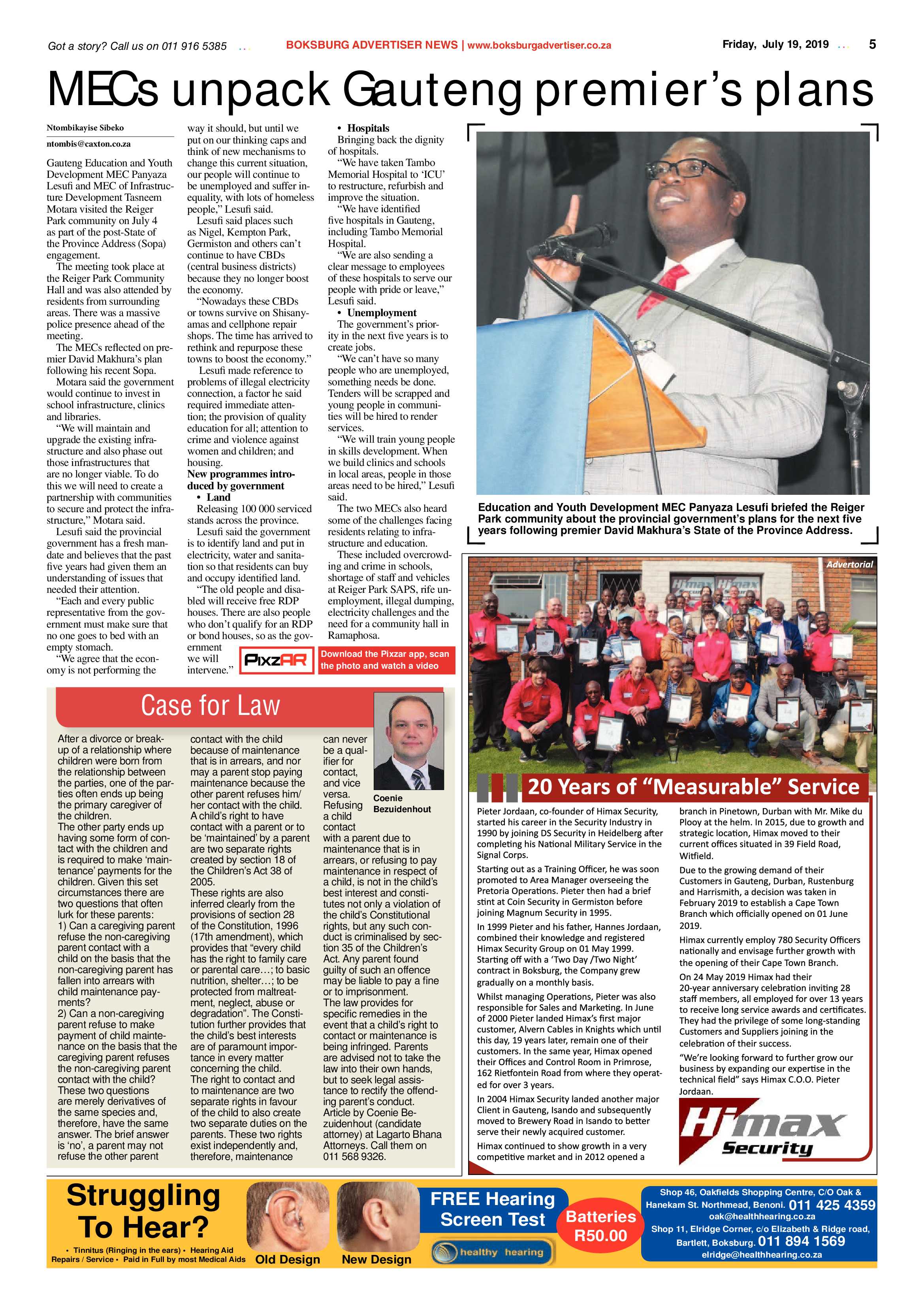 Boksburg Advertiser 16 July 2019 page 5