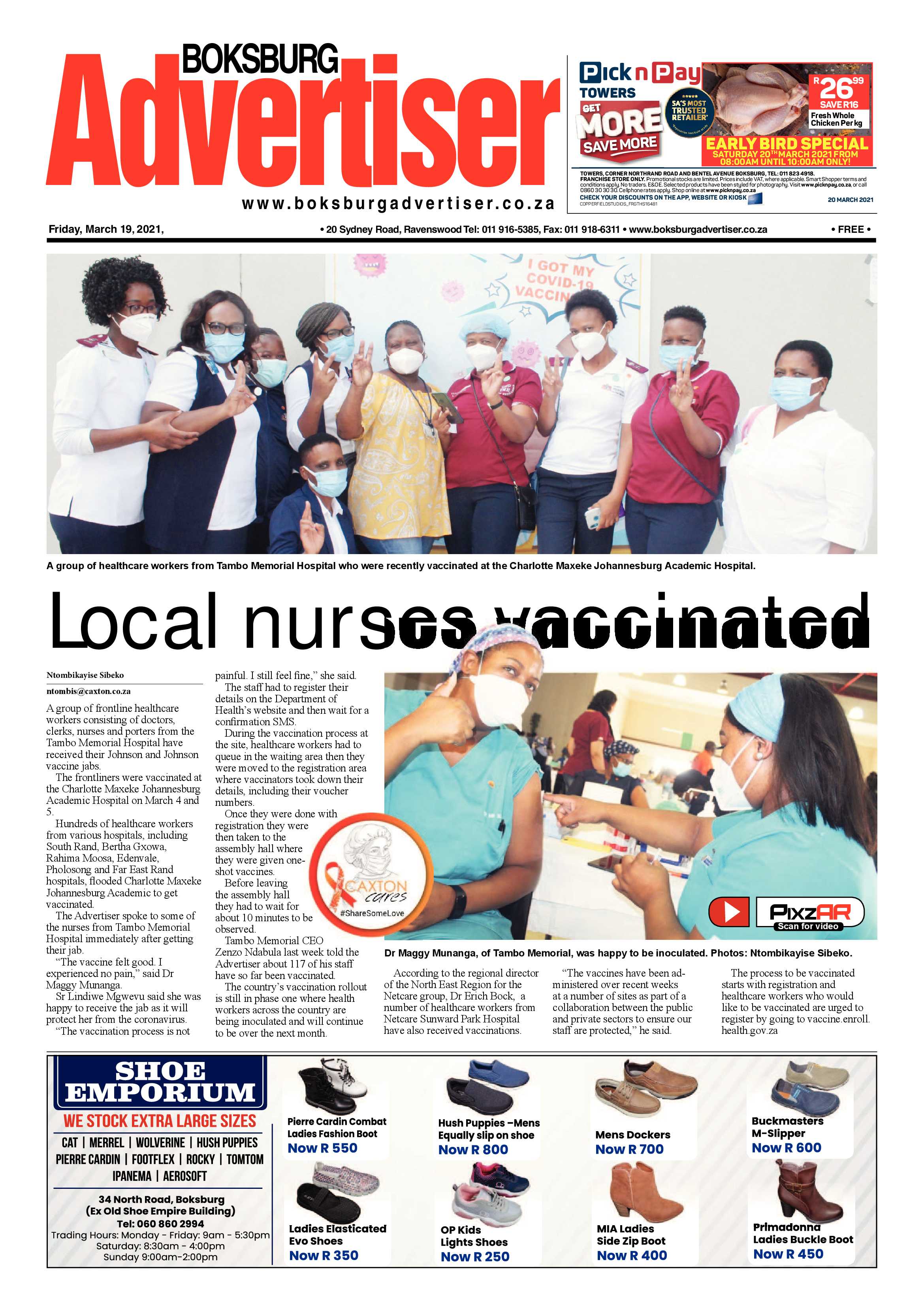 Boksburg Advertiser 16 March 2021 page 1